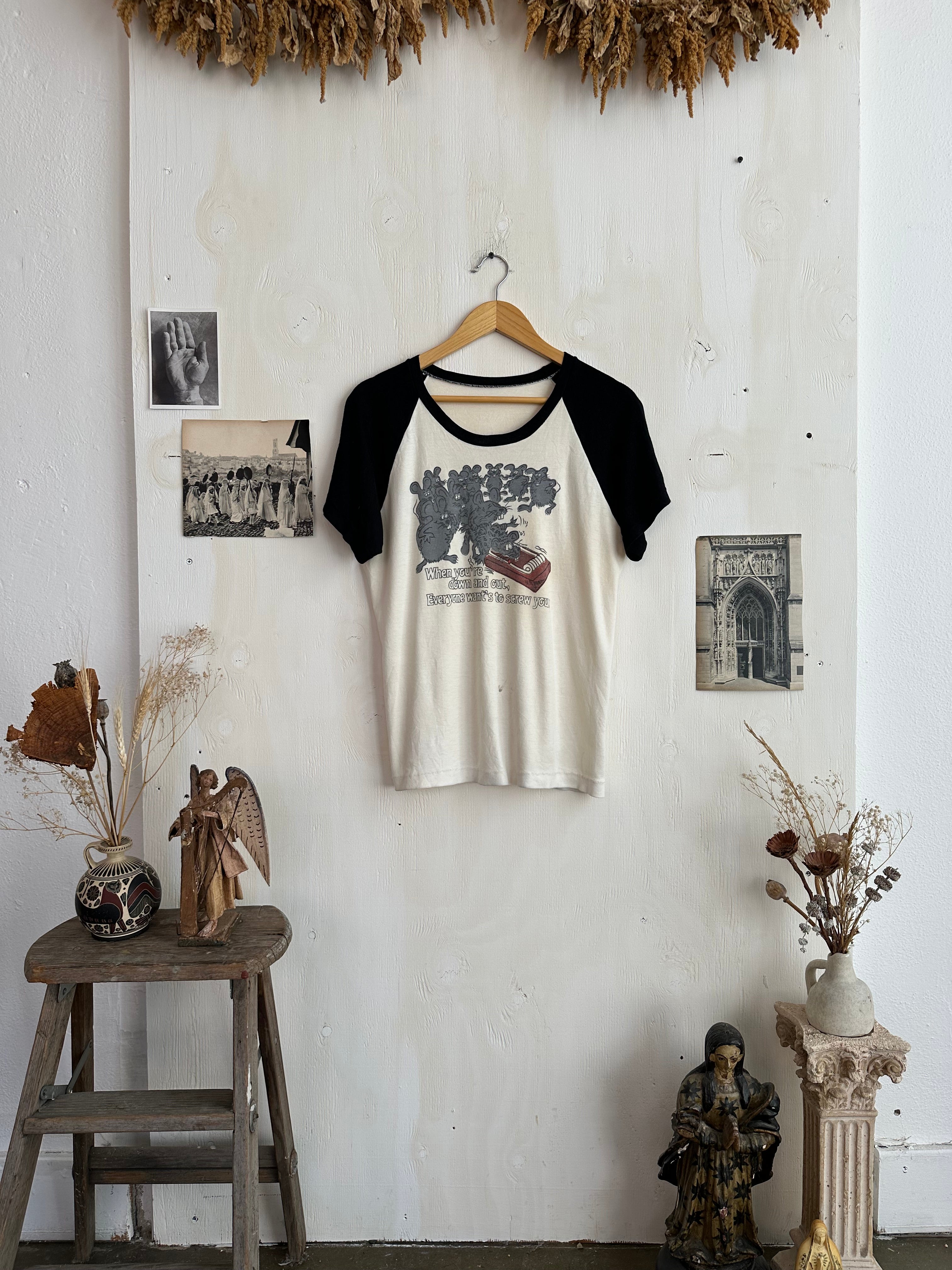 1990s Down and Out Raglan T-Shirt (M)
