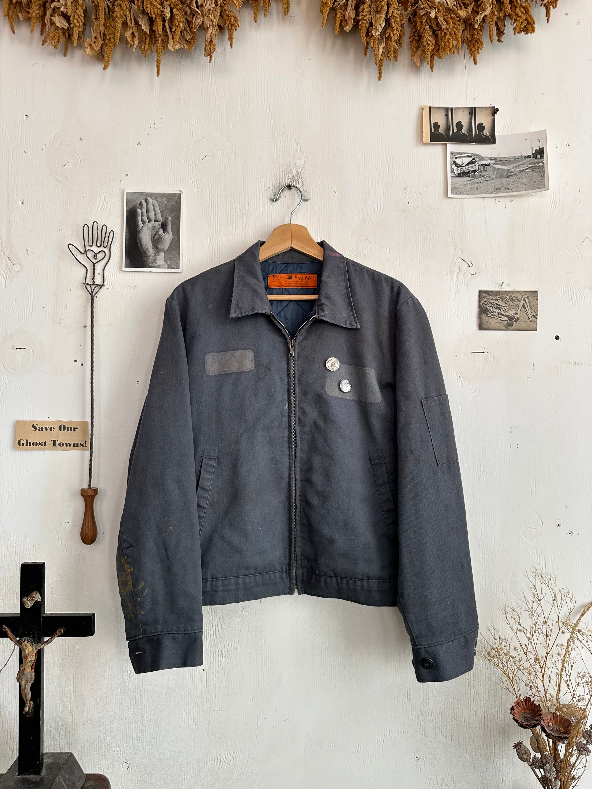 1980s Thrashed Work Jacket W/ Pins