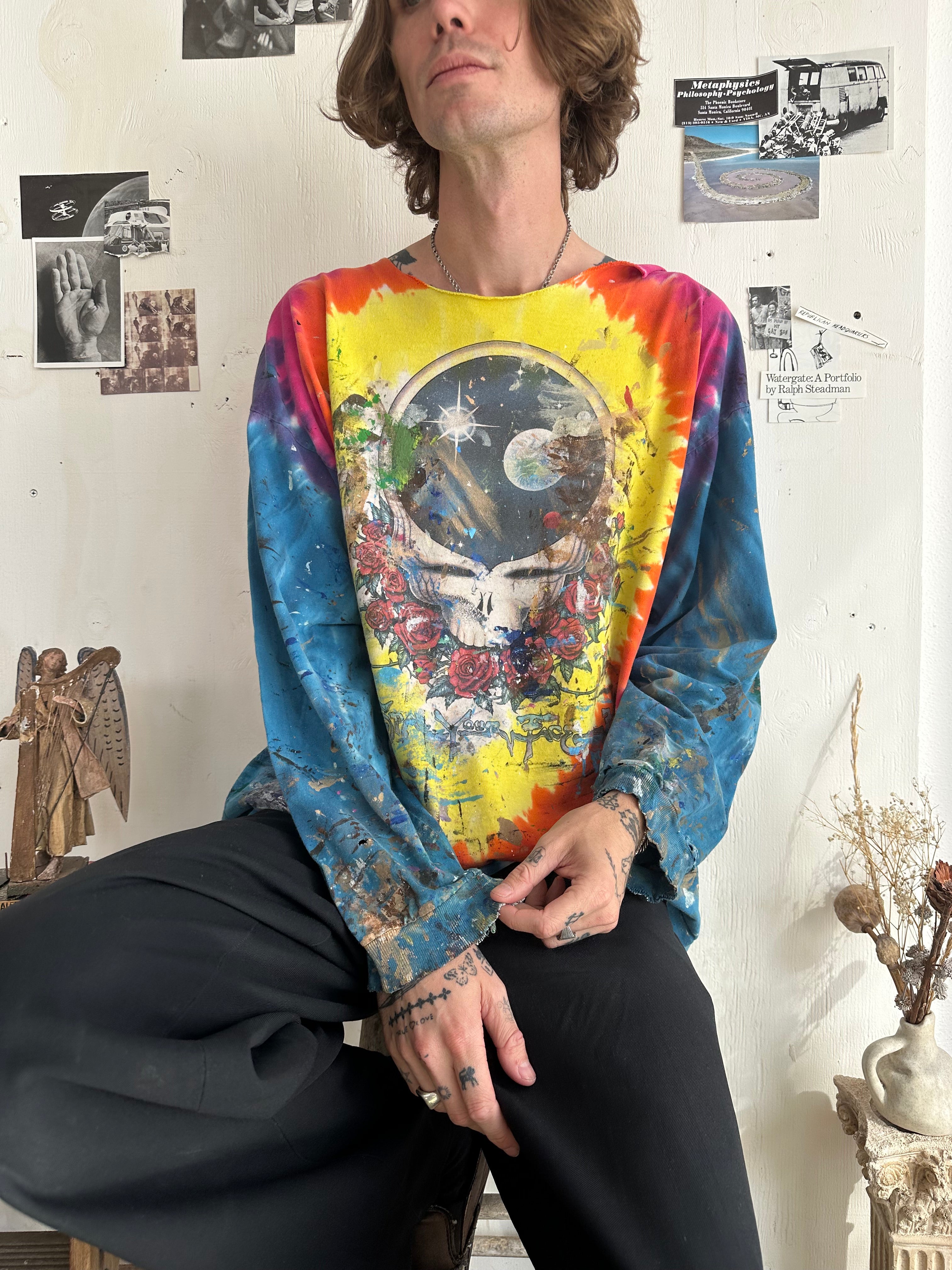 1990s Paint Splattered Grateful Dead Long Sleeve (Boxy XL)