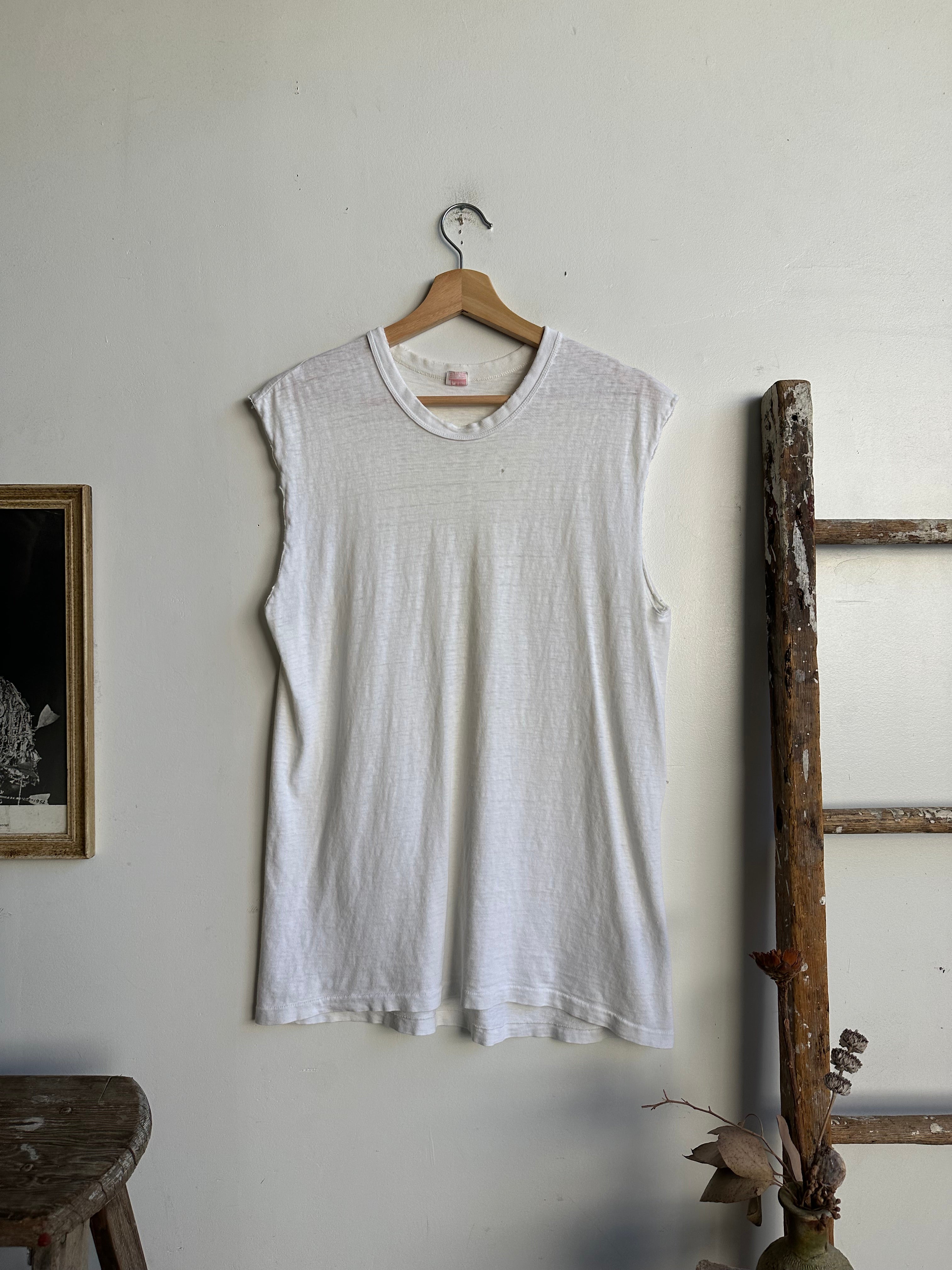 1960s Thrashed Hanes Muscle Tee (M)