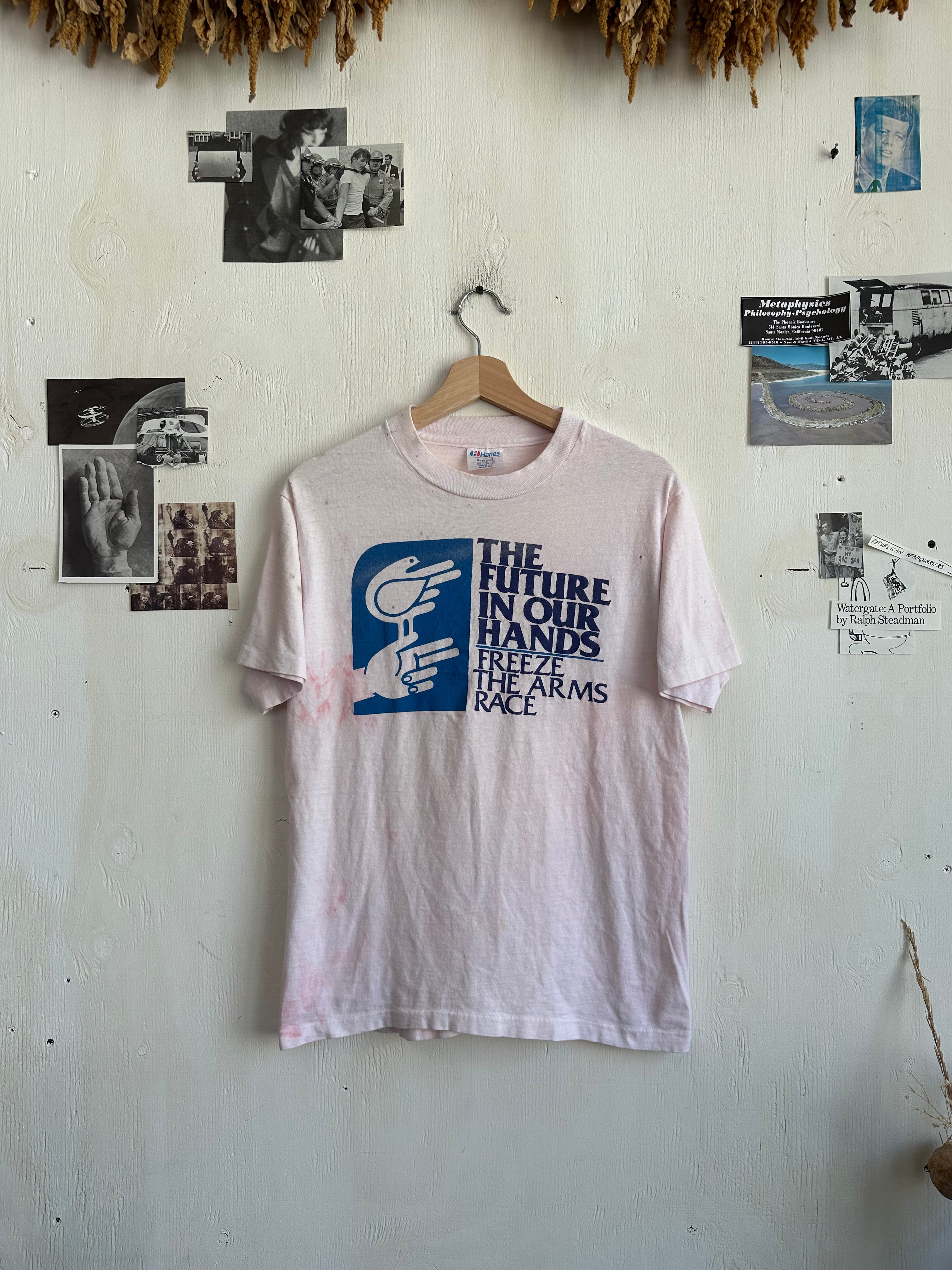 1980s Freeze The Arms Race Protest T-Shirt (M)