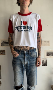 1980s Cropped “I Heart Painted Post” Tee (Cropped M/L)