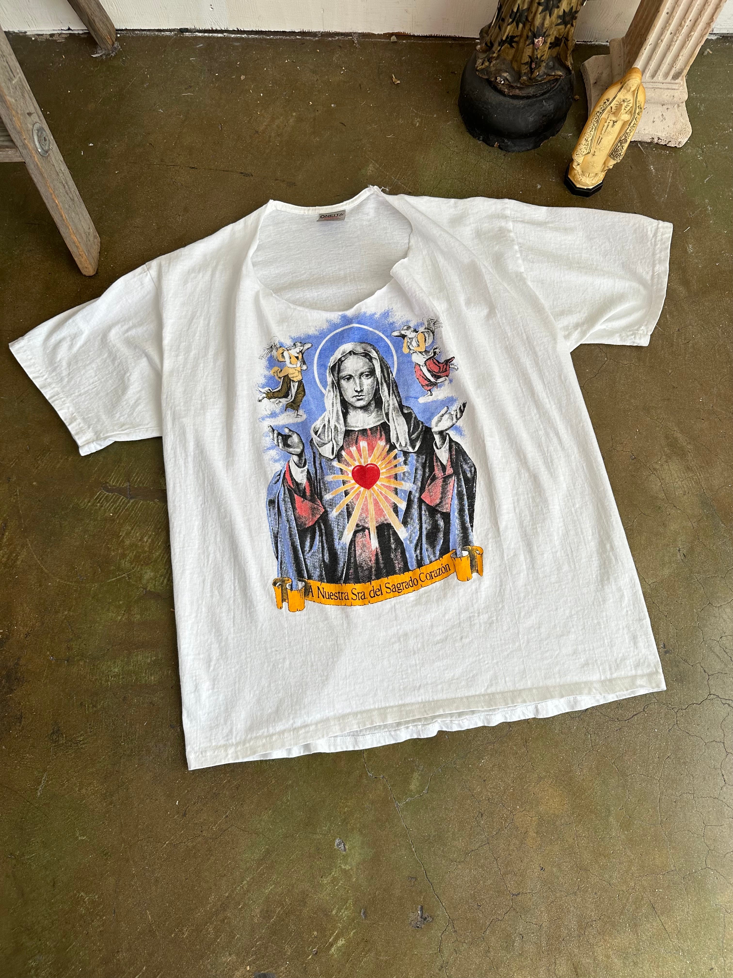 1990s Chopped Neck Virgin Mary Tee (XL/XXL)