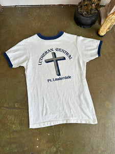 1980s Lutheran Cross Ringer Tee (S)