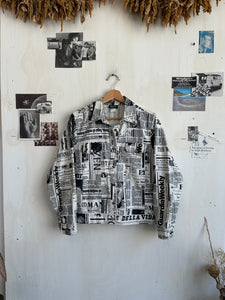 1980s Made In Italy Newsprint Jacket (S/M)