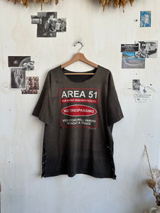 1990s Sunfaded/Thrashed Area 51 T-Shirt (Boxy XL)