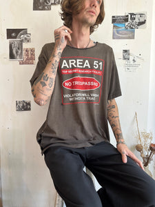 1990s Sunfaded/Thrashed Area 51 T-Shirt (Boxy XL)