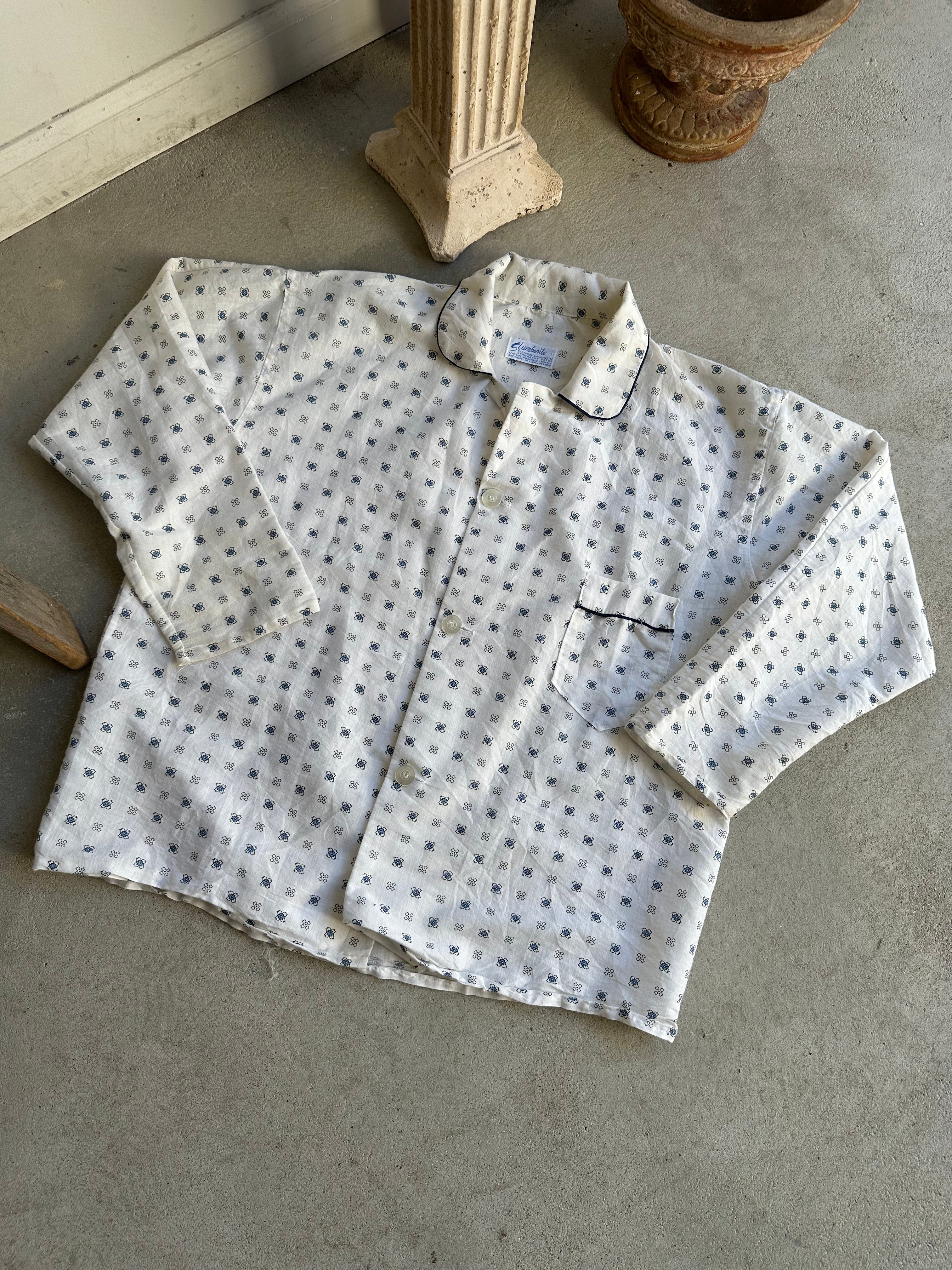 1960s Patterned Pajama Top (M/L)