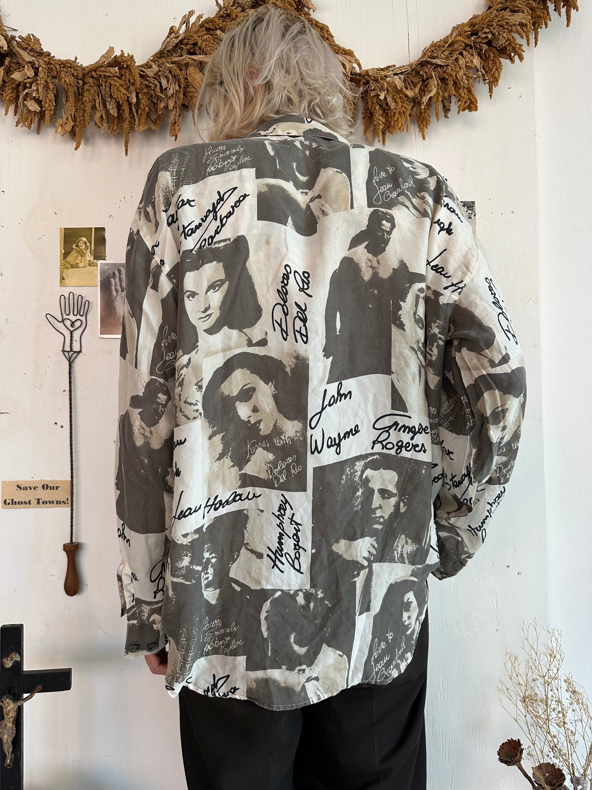 1980s Silk Portrait Shirt