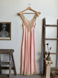 1940s Silky Rayon Slip Dress (S)