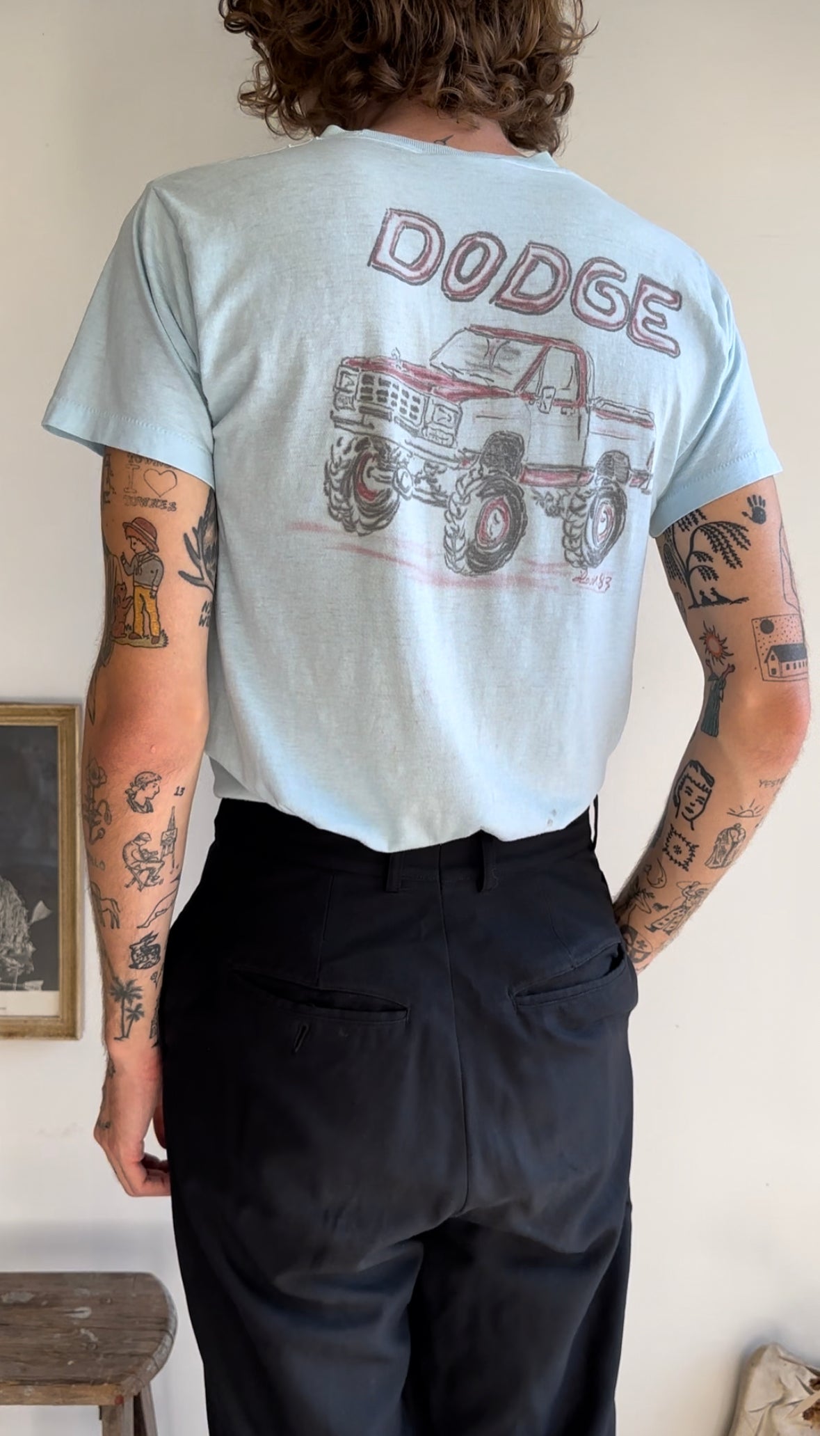 1980s Operation DS/ Hand-Drawn Dodge Truck Tee (M/L)