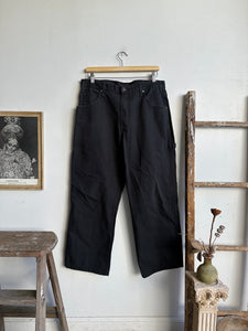 1990s Black Dickies Cropped Carpenter Pants (34 x 27)