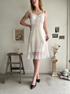 1960s Frill Trim Slip Dress (L)