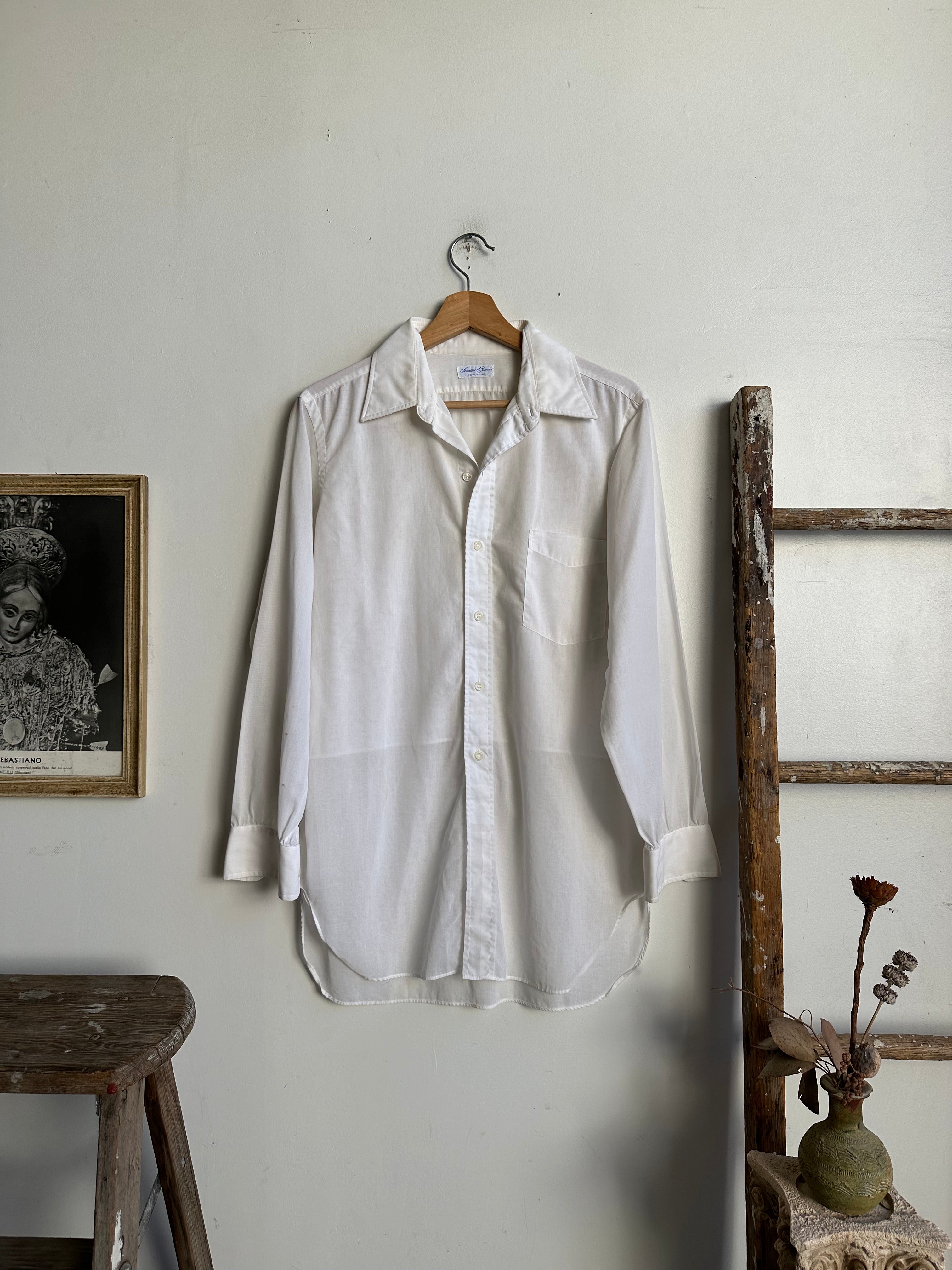 1960s Thin Tailored Button-Up (M/L)