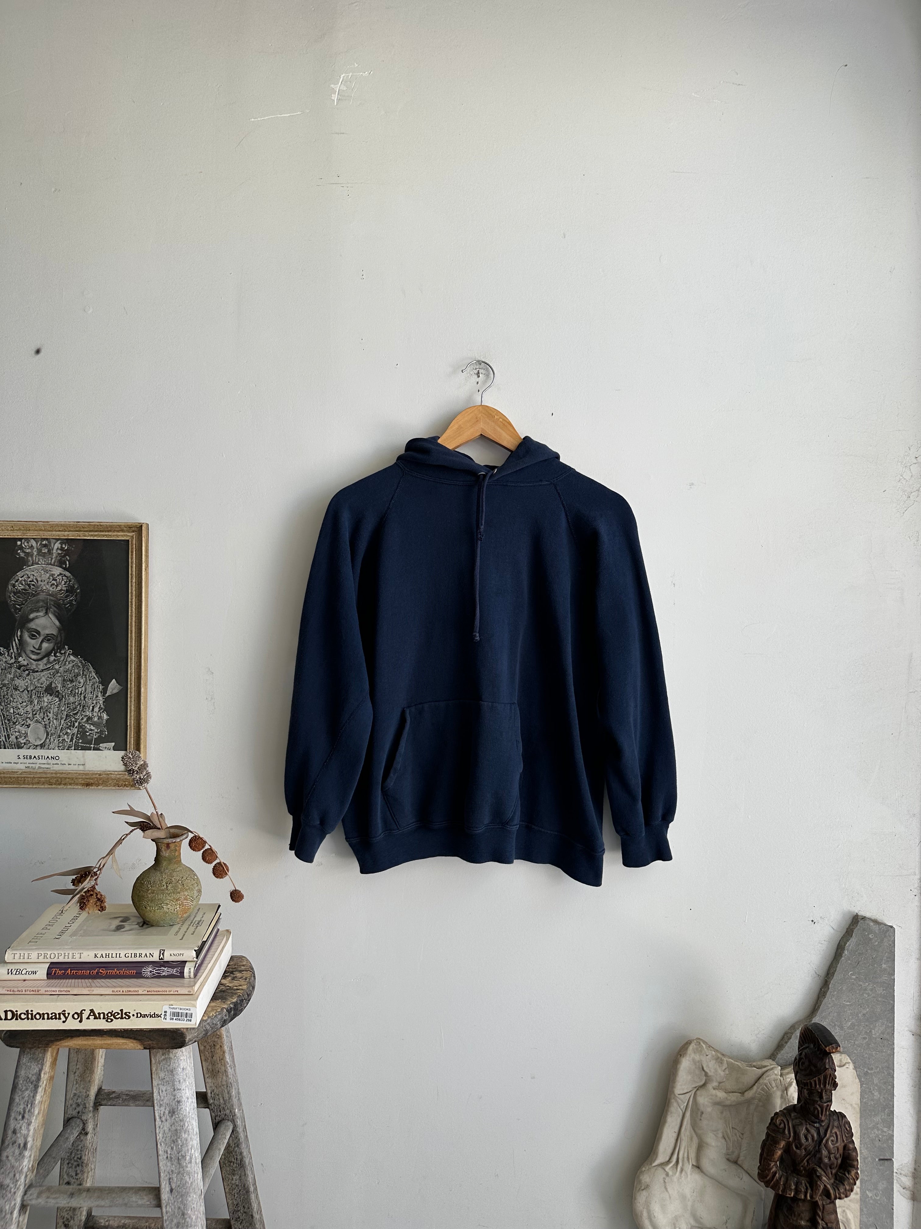 1980s Navy Hoodie (Boxy S/M)