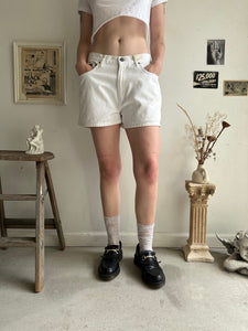 1990s CK White Denim Shorts (28)