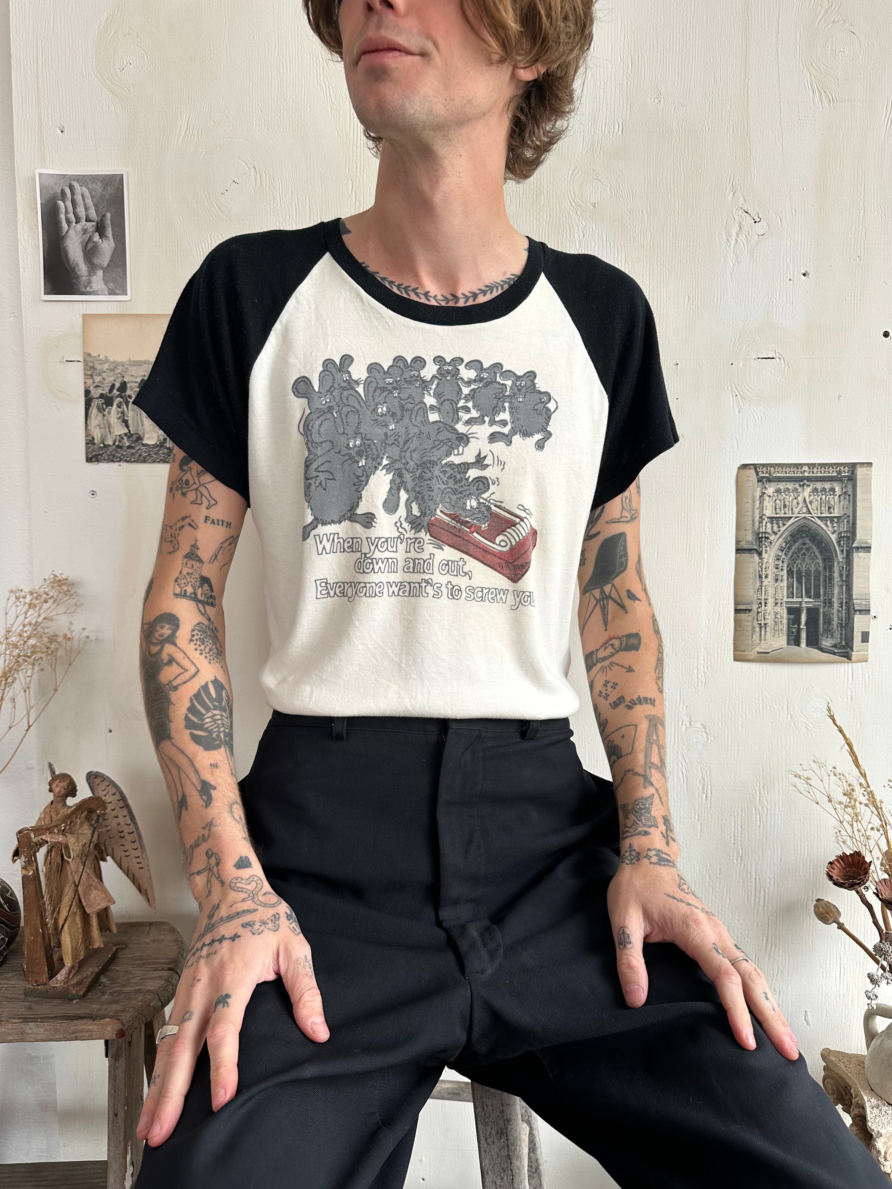 1990s Down and Out Raglan T-Shirt (M)