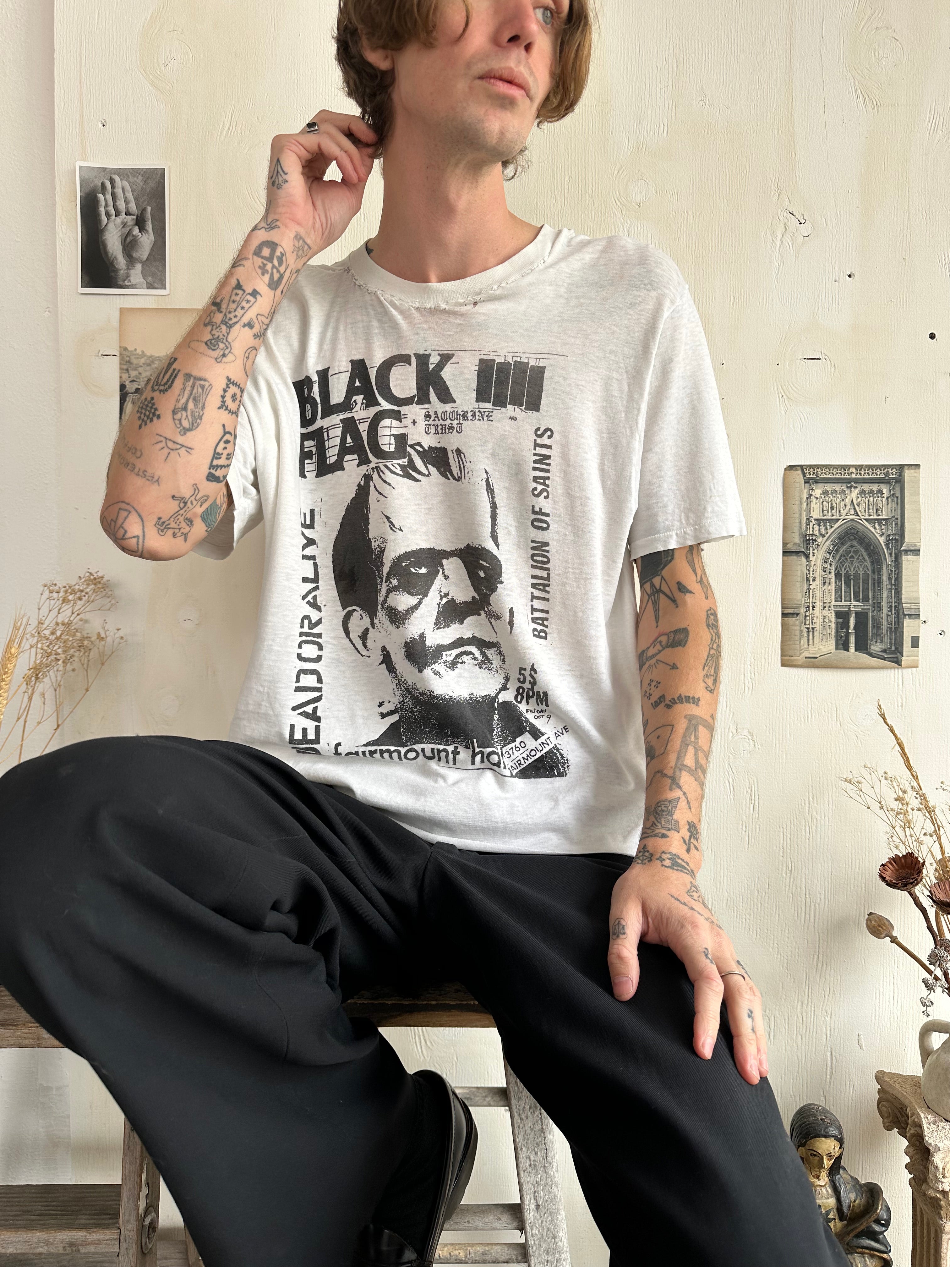 1990s Thrashed and Chopped Black Flag Bootleg Tee (Boxy XL)