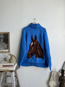 1980s Heavy Knit Horse Jacket (XXL)