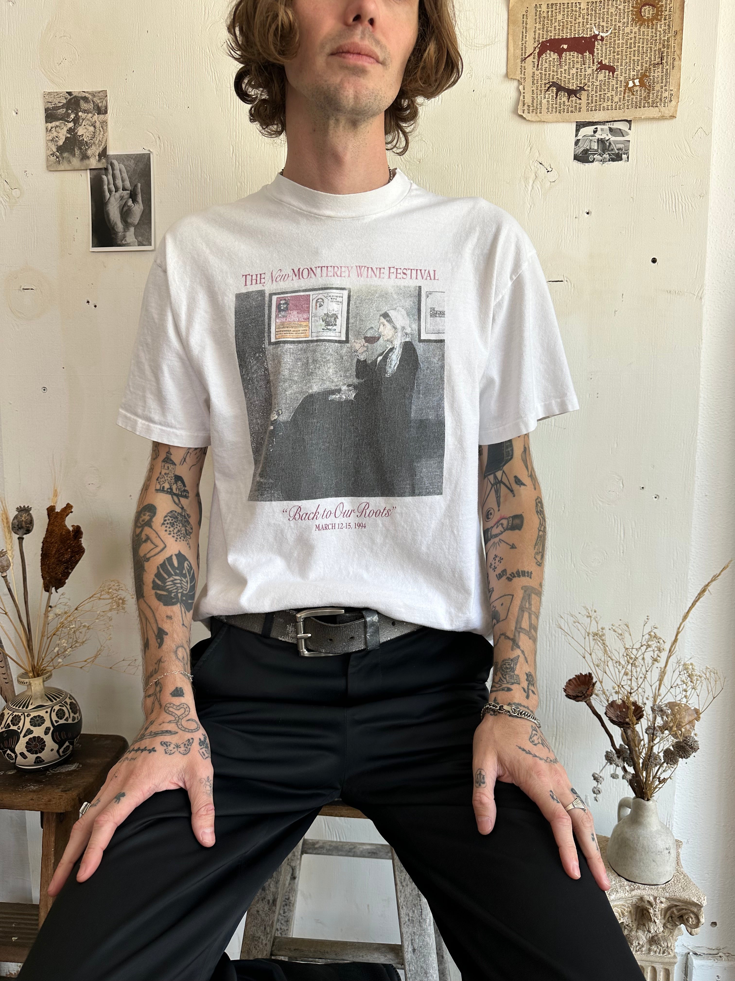 1990s Whistler's Mother Painting - Wine Festival Tee (M/L)