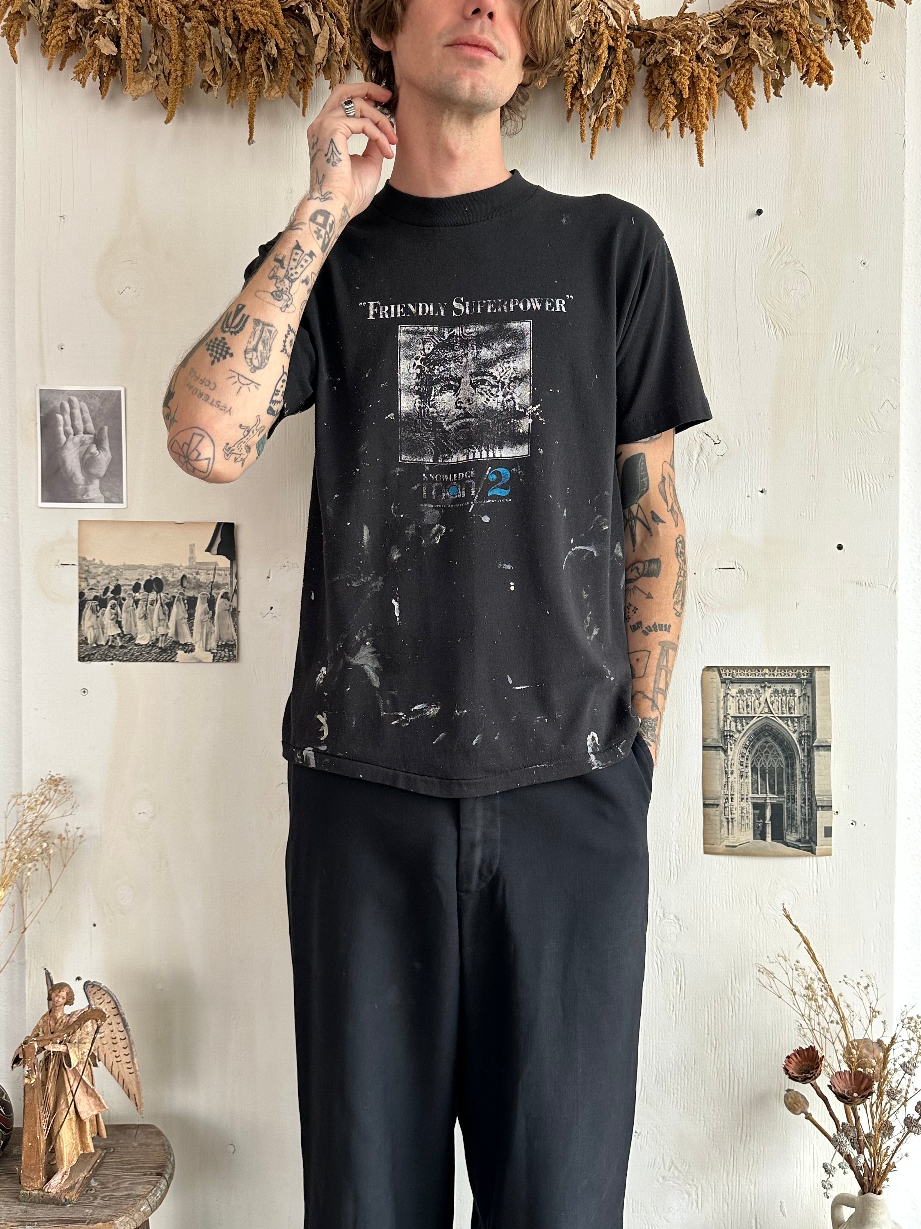 1980s Thrashed Friendly Superpower Tech Tee (L)