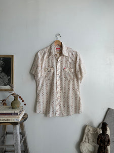 1980s Well-Worn Floral Western (L/XL)