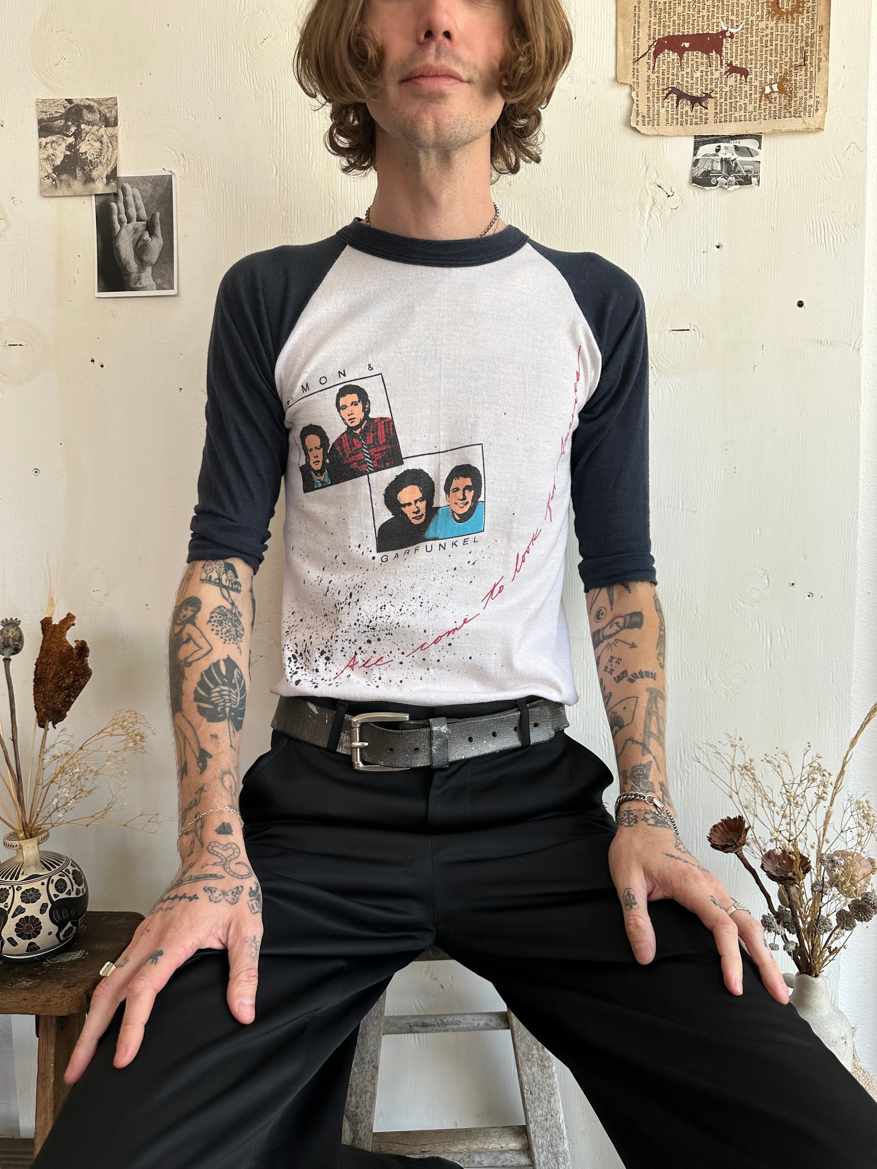 1980s Simon And Garfunkel Baseball Tee (S/M)