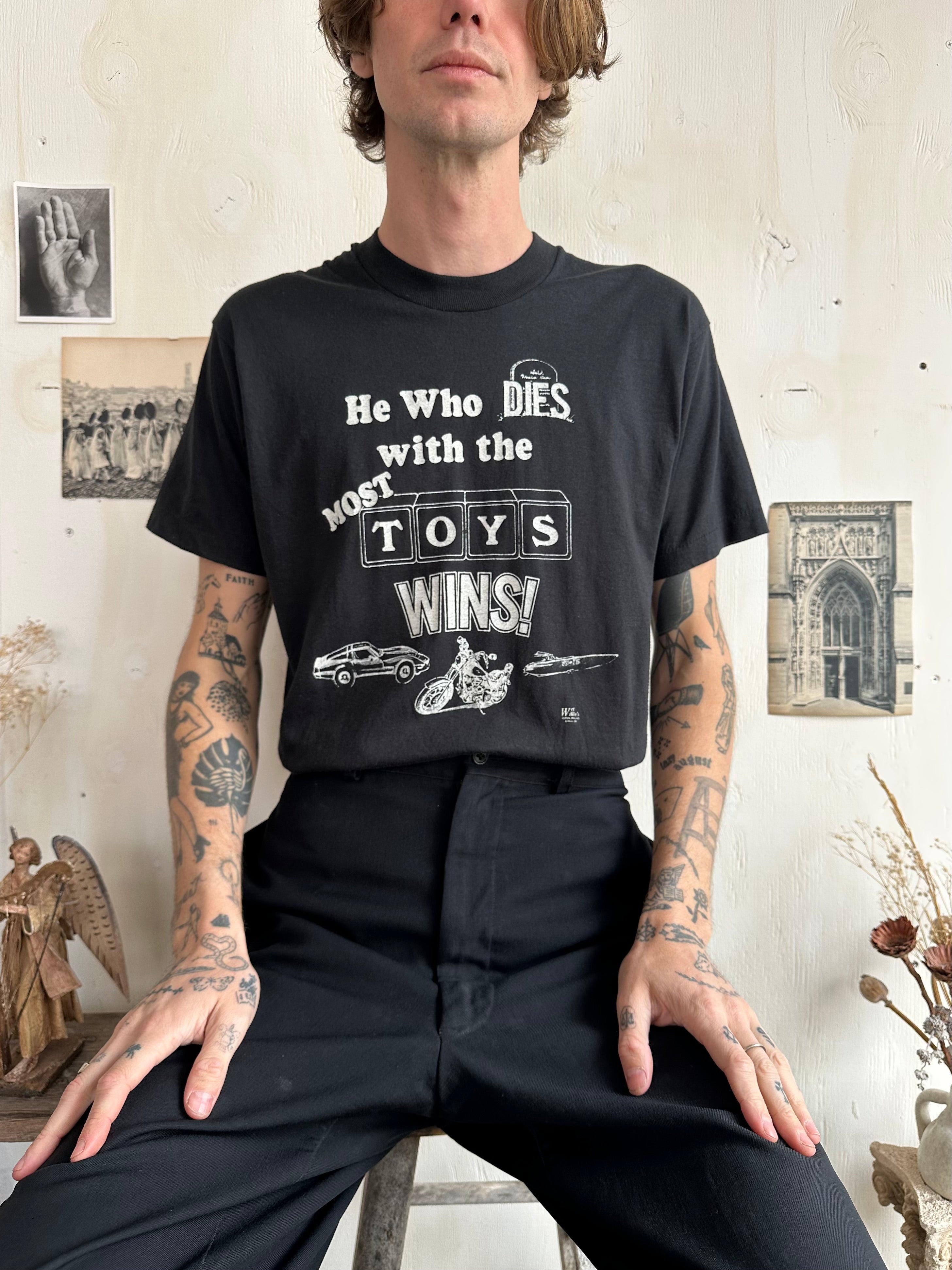 1980s He Who Dies T-Shirt (L)