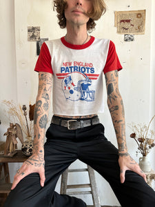 1980s Chopped New England Patriots Tee (S/M)