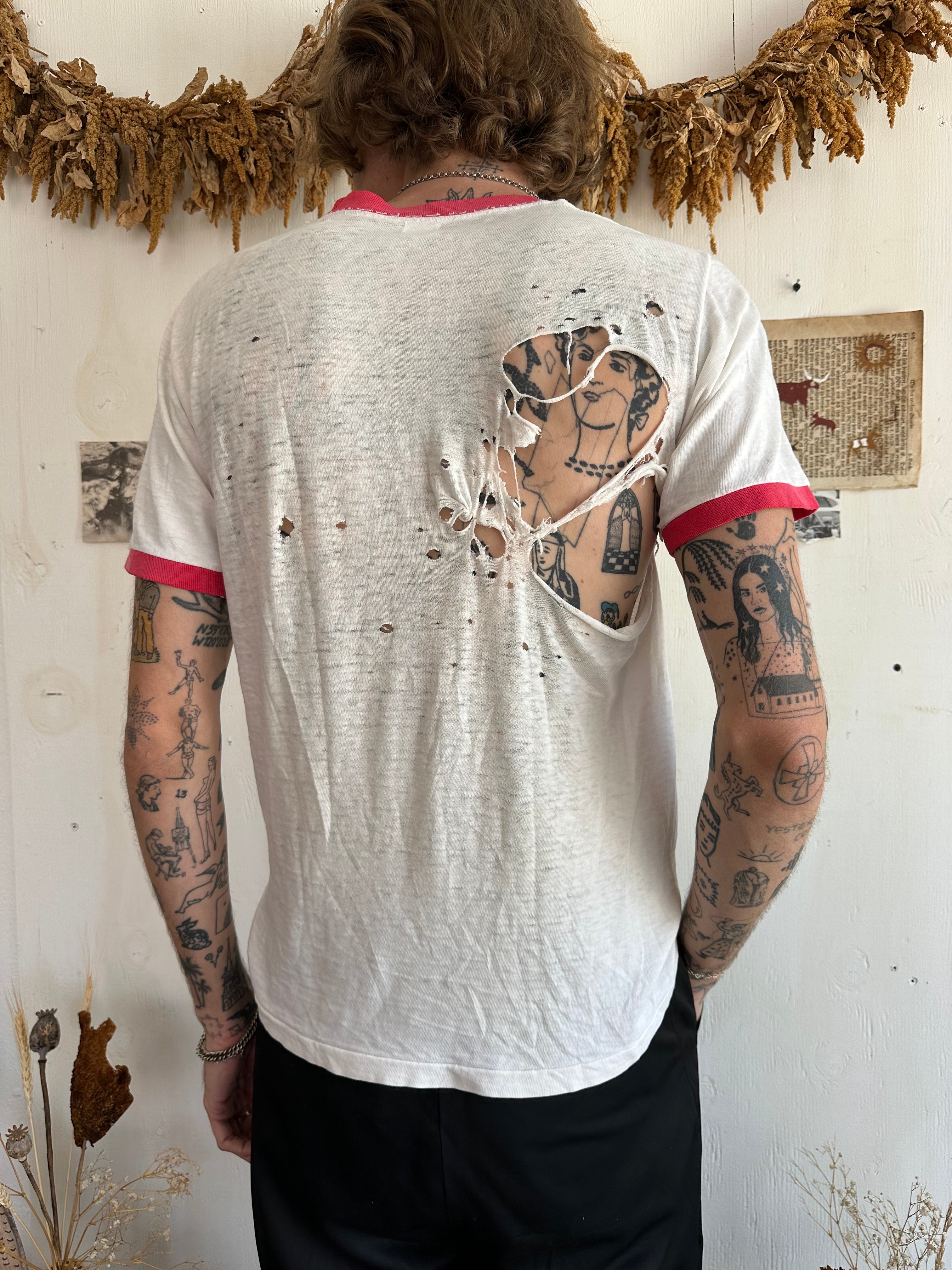 1970s Thrashed Jersey Shore Lifeguard Tee (M)