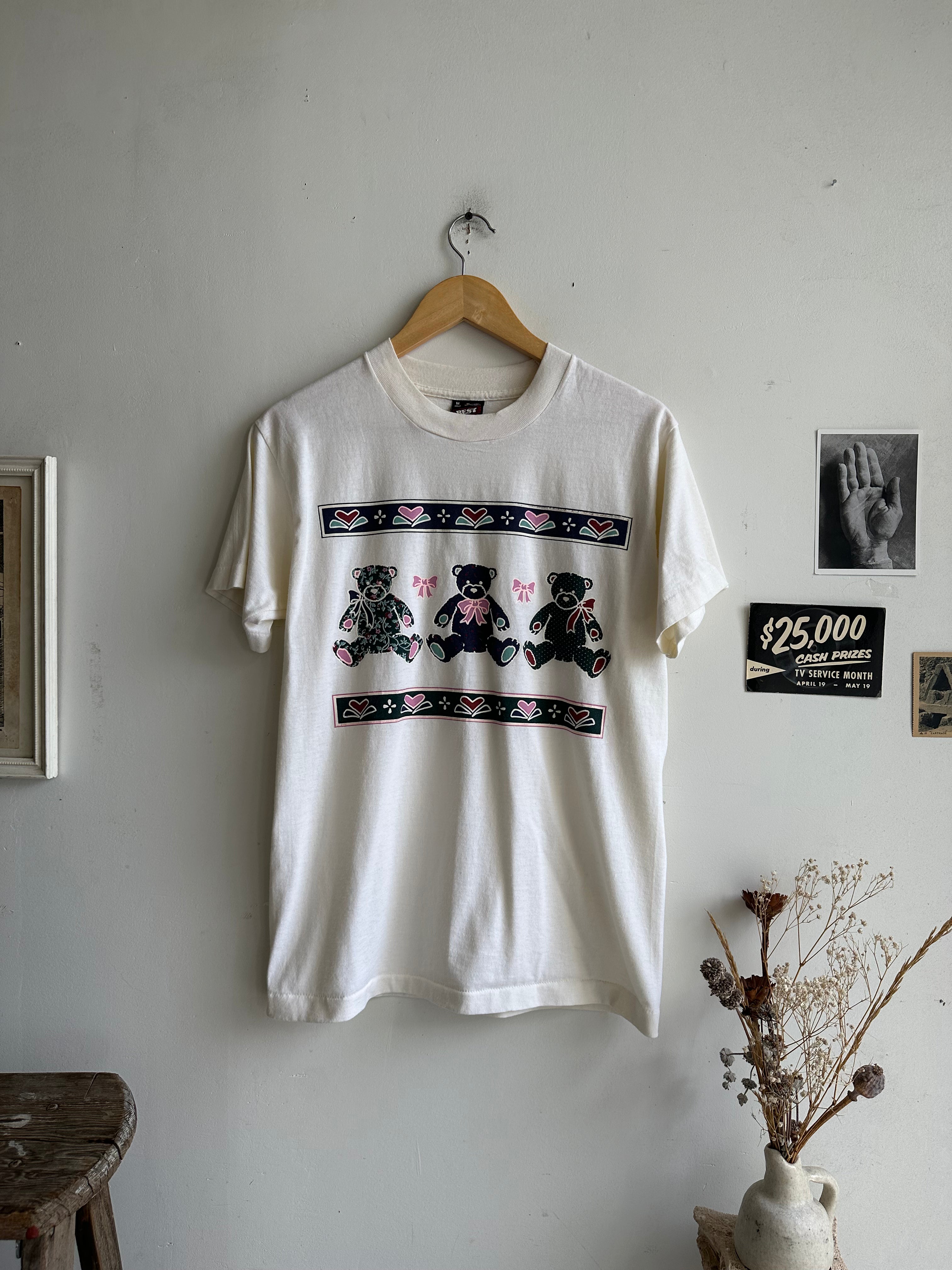 1980s Teddy Bear Bow Tee (M)
