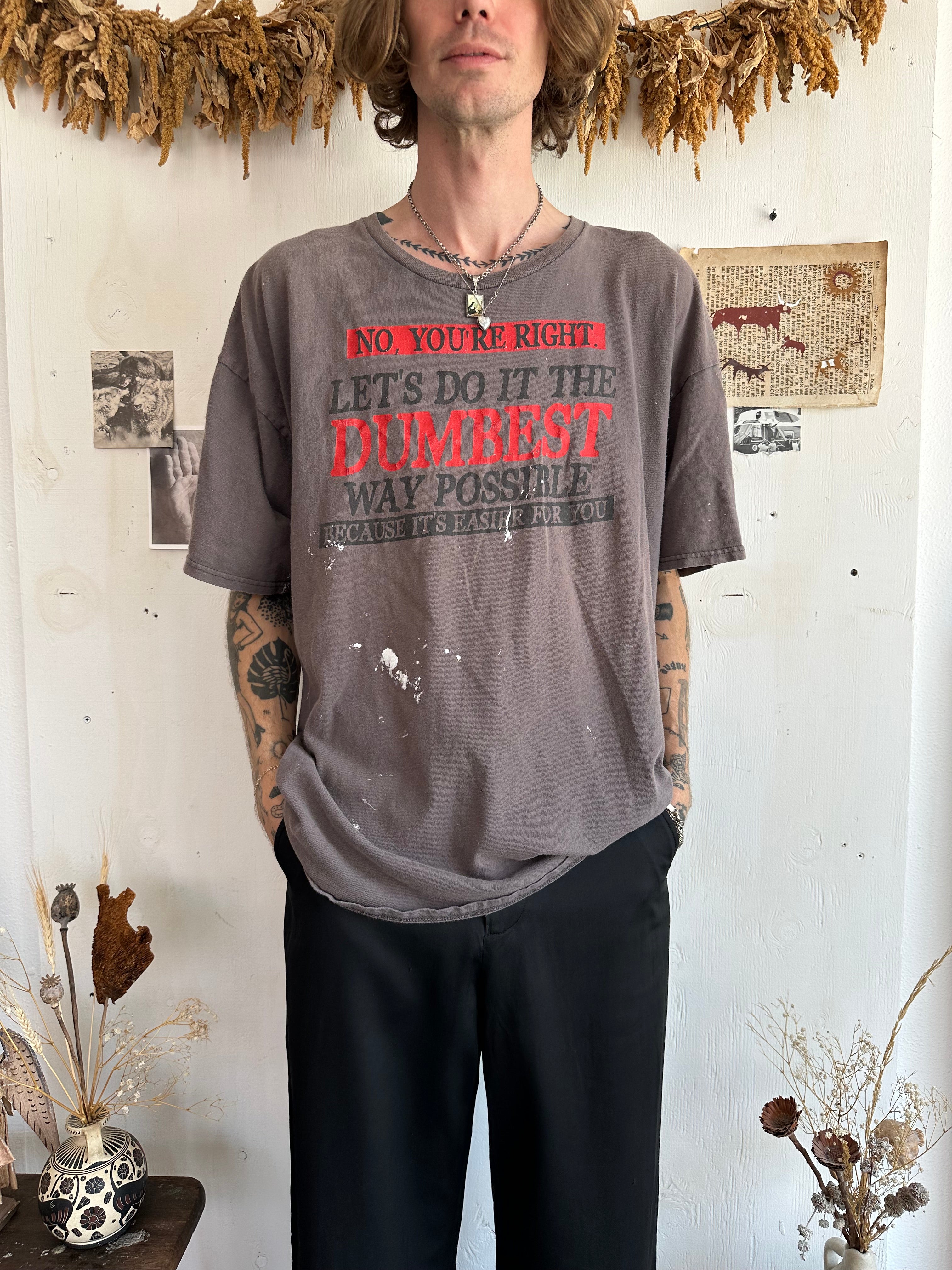 2000s Thrashed Dumbest Way Possible T-Shirt (Boxy XL)