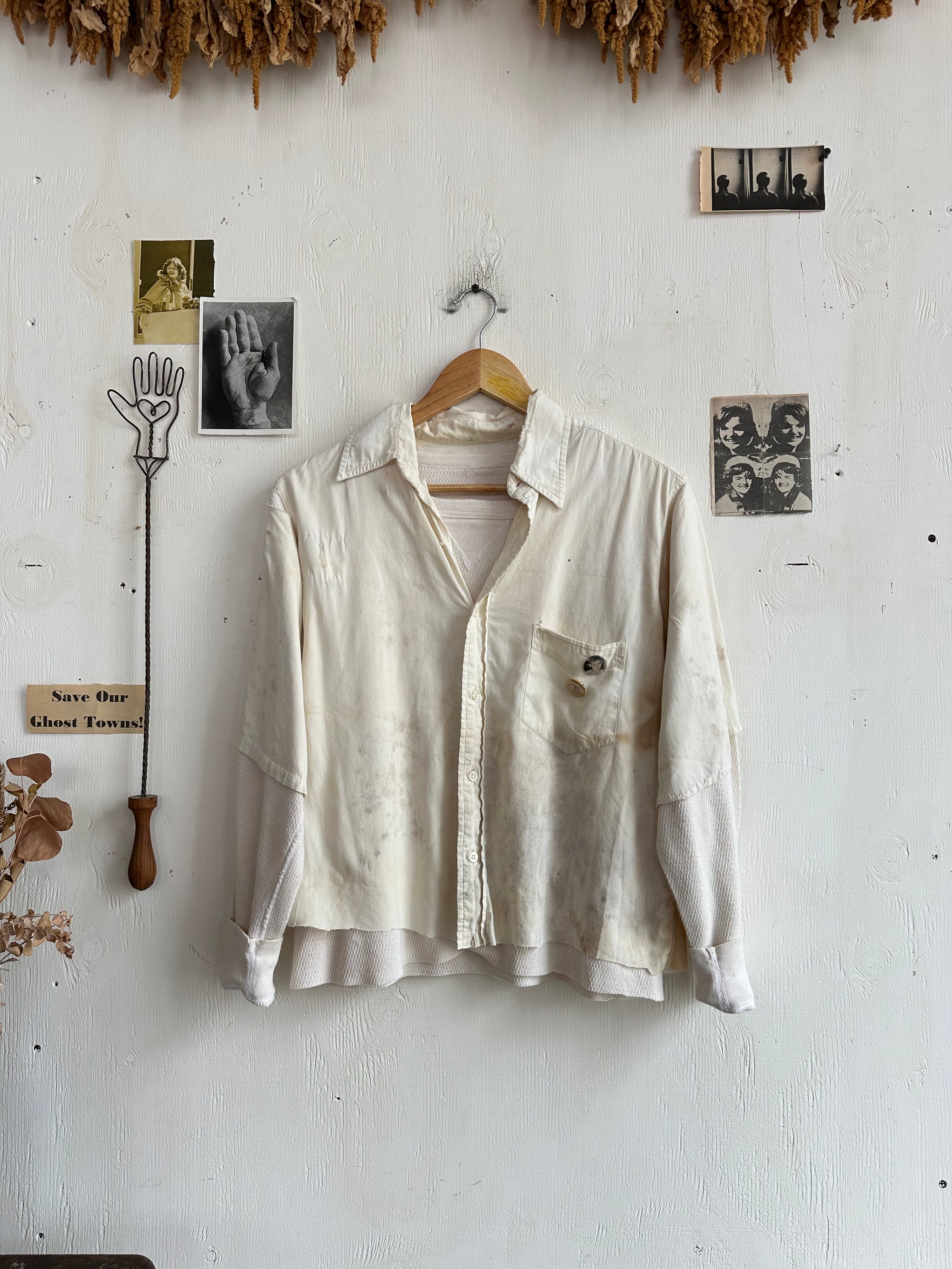 1960s Thrashed Work Shirt and Thermal Set