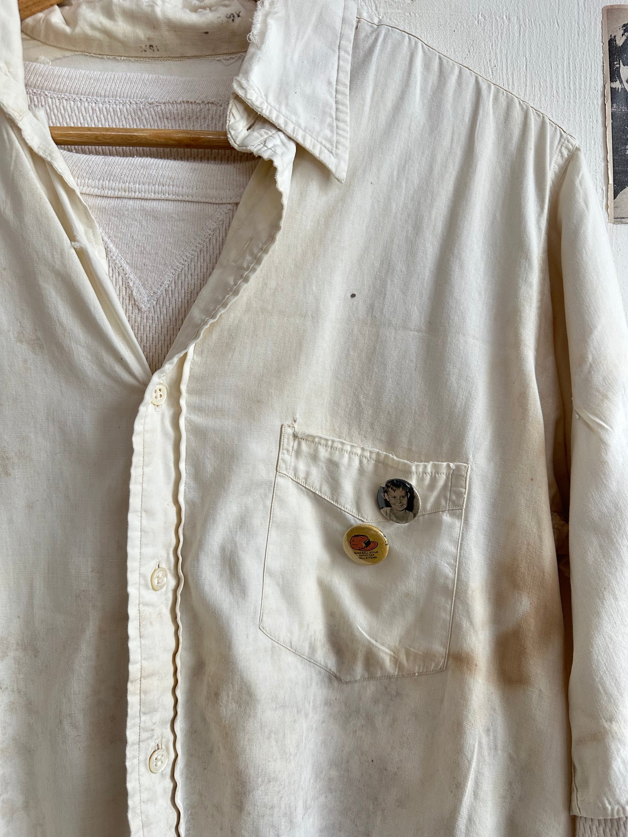 1960s Thrashed Work Shirt and Thermal Set