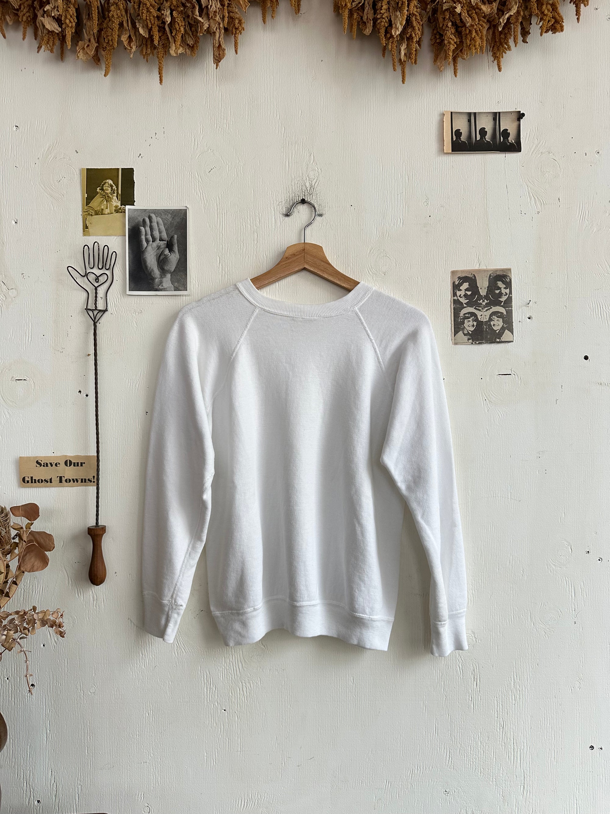 1970s White Crewneck Sweatshirt