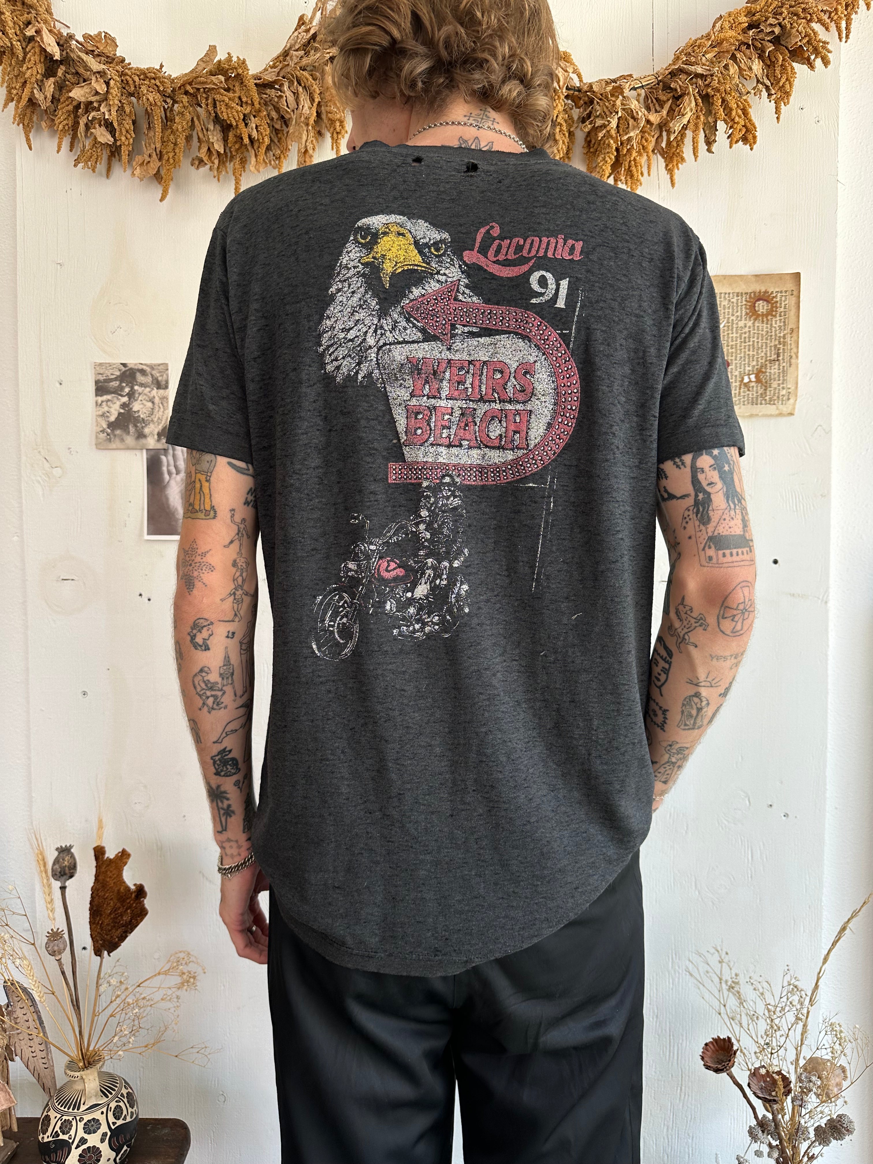 1980s Paper Thin Harley Davidson T-Shirt (M/L)