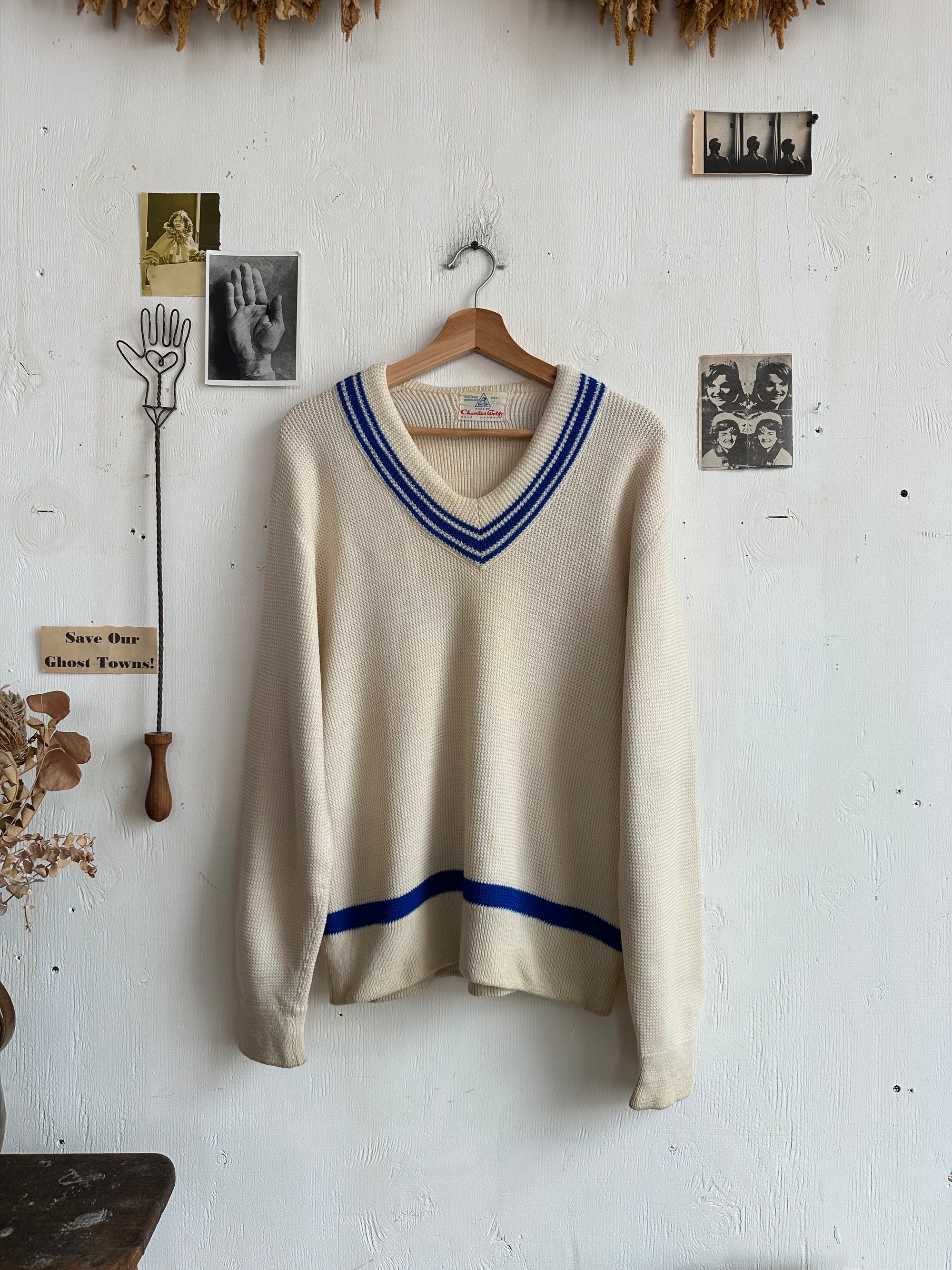 1980s Made in Norway Knit Tennis Sweater