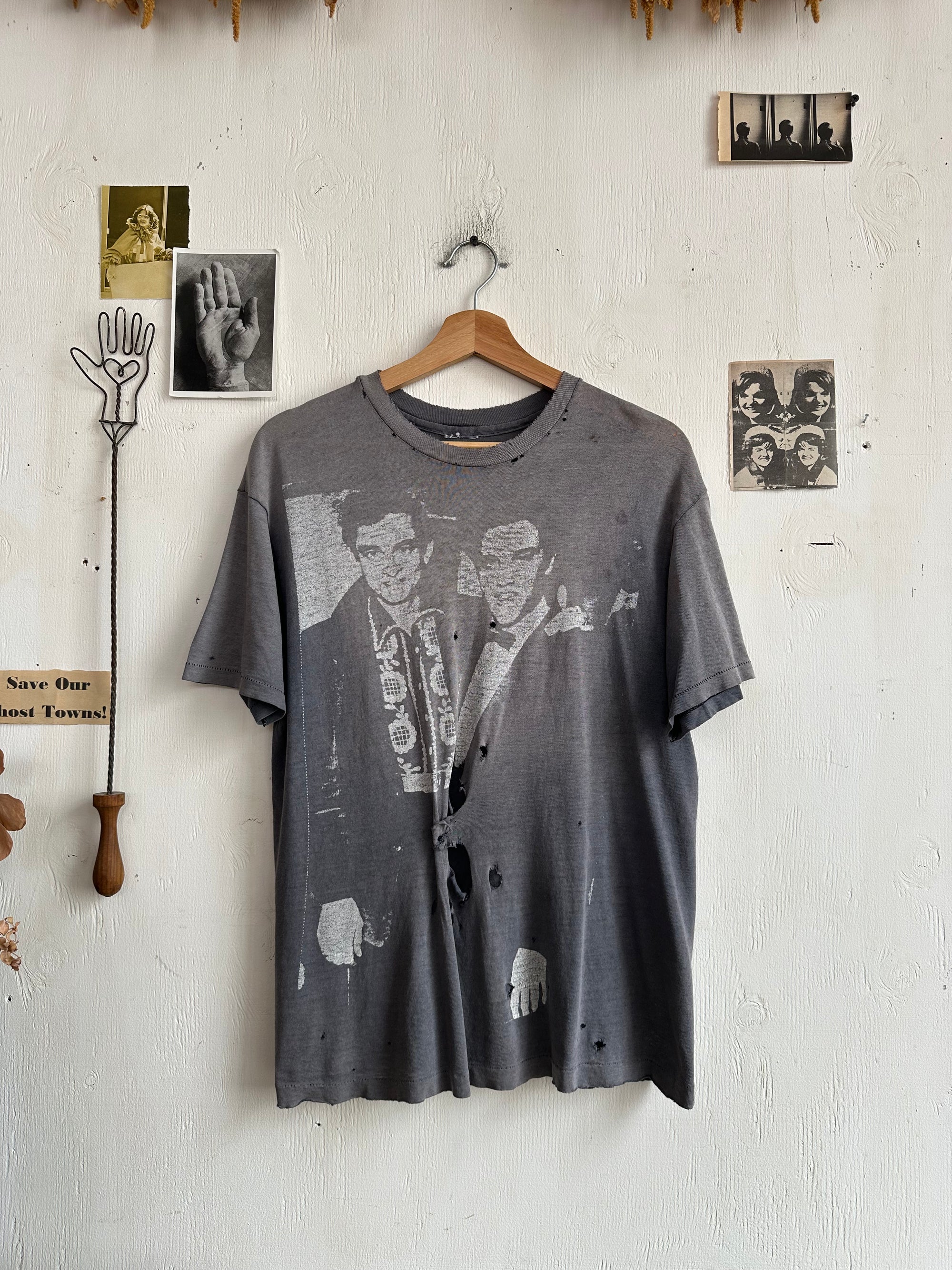 1980s Thrashed Elvis and Johnny Cash T-Shirt