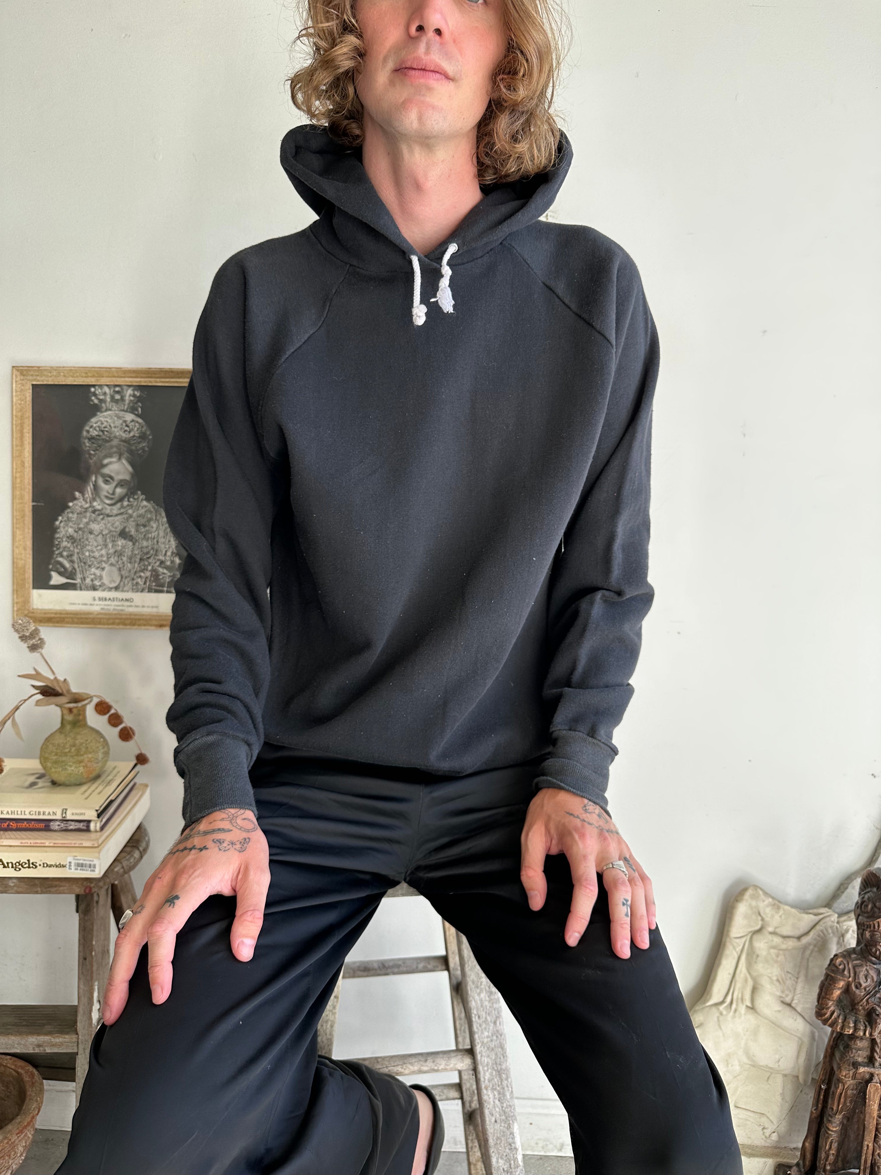 1980s Faded Black Hoodie (XL)