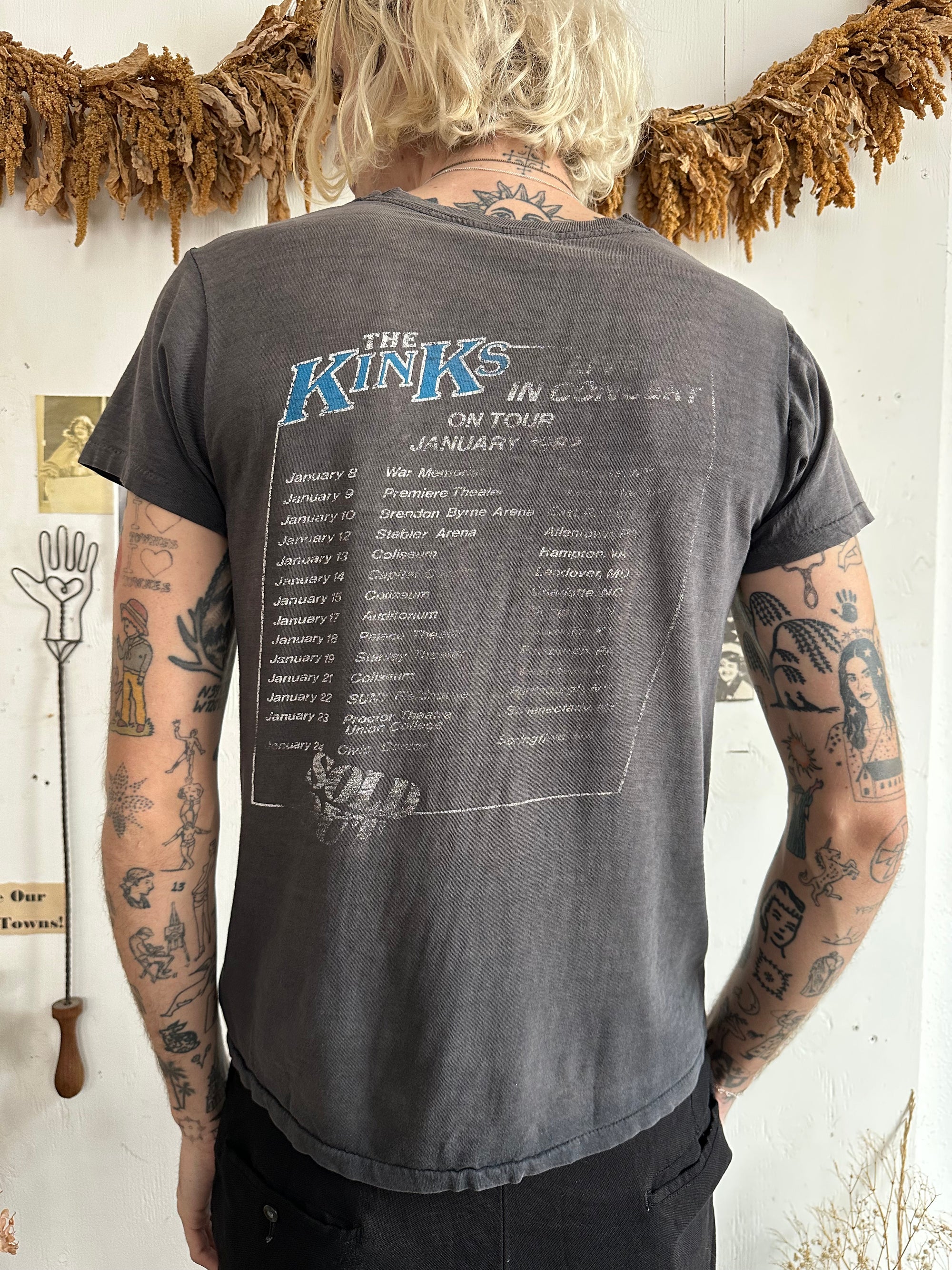 1982 Paper Thin Kinks Tour T-Shirt