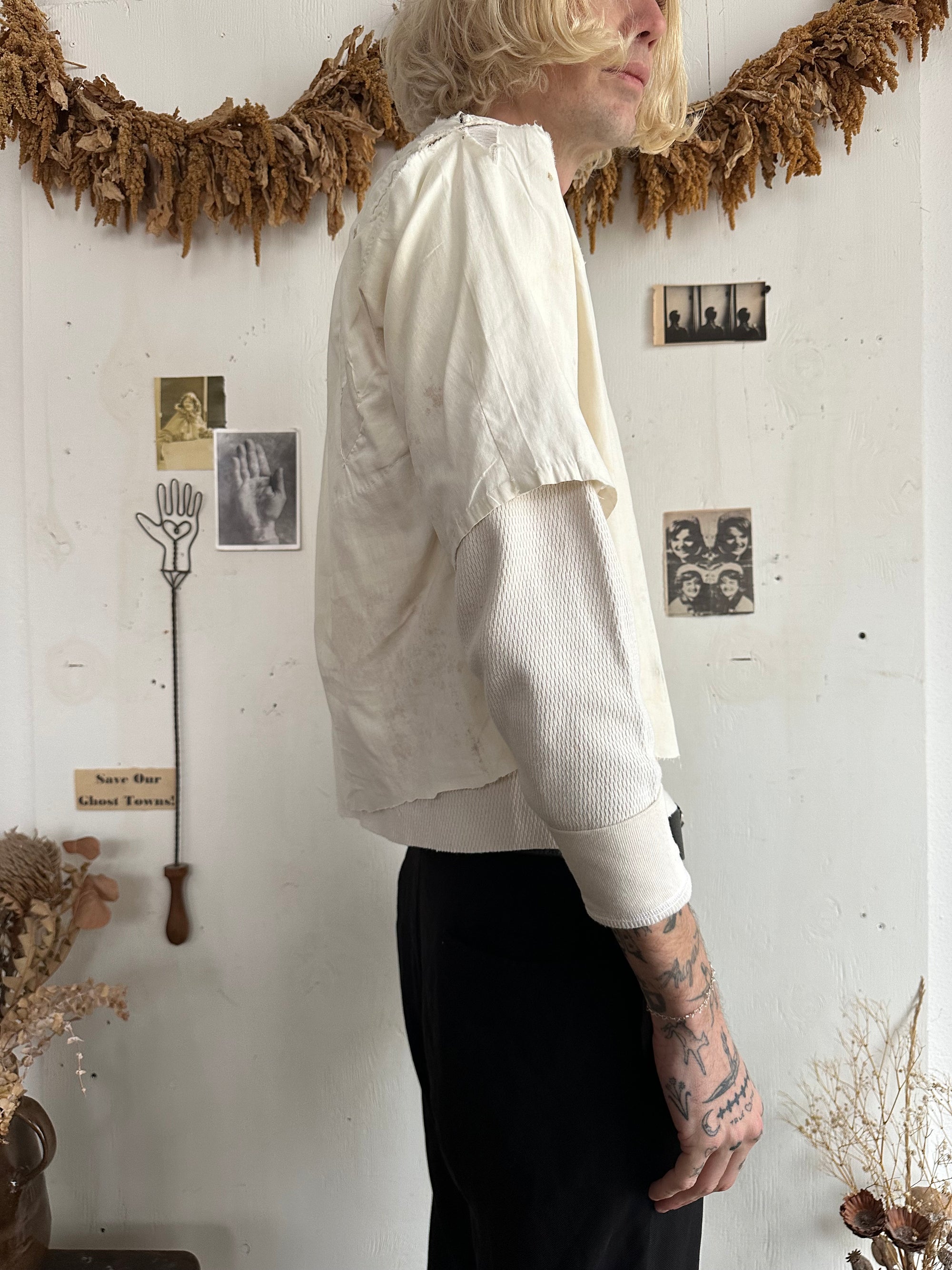1960s Thrashed Work Shirt and Thermal Set