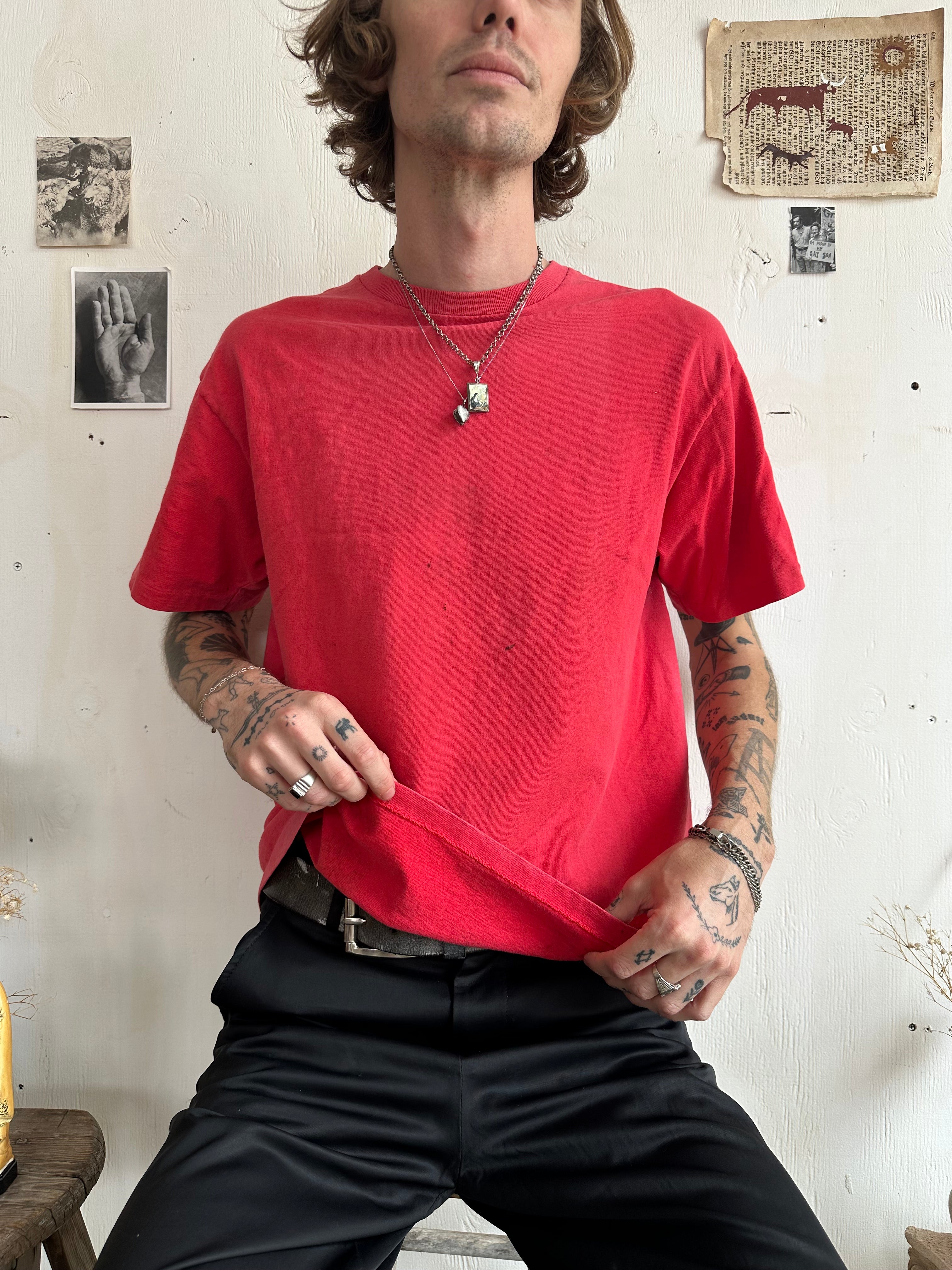1980s Well Worn Red Blank (M/L)