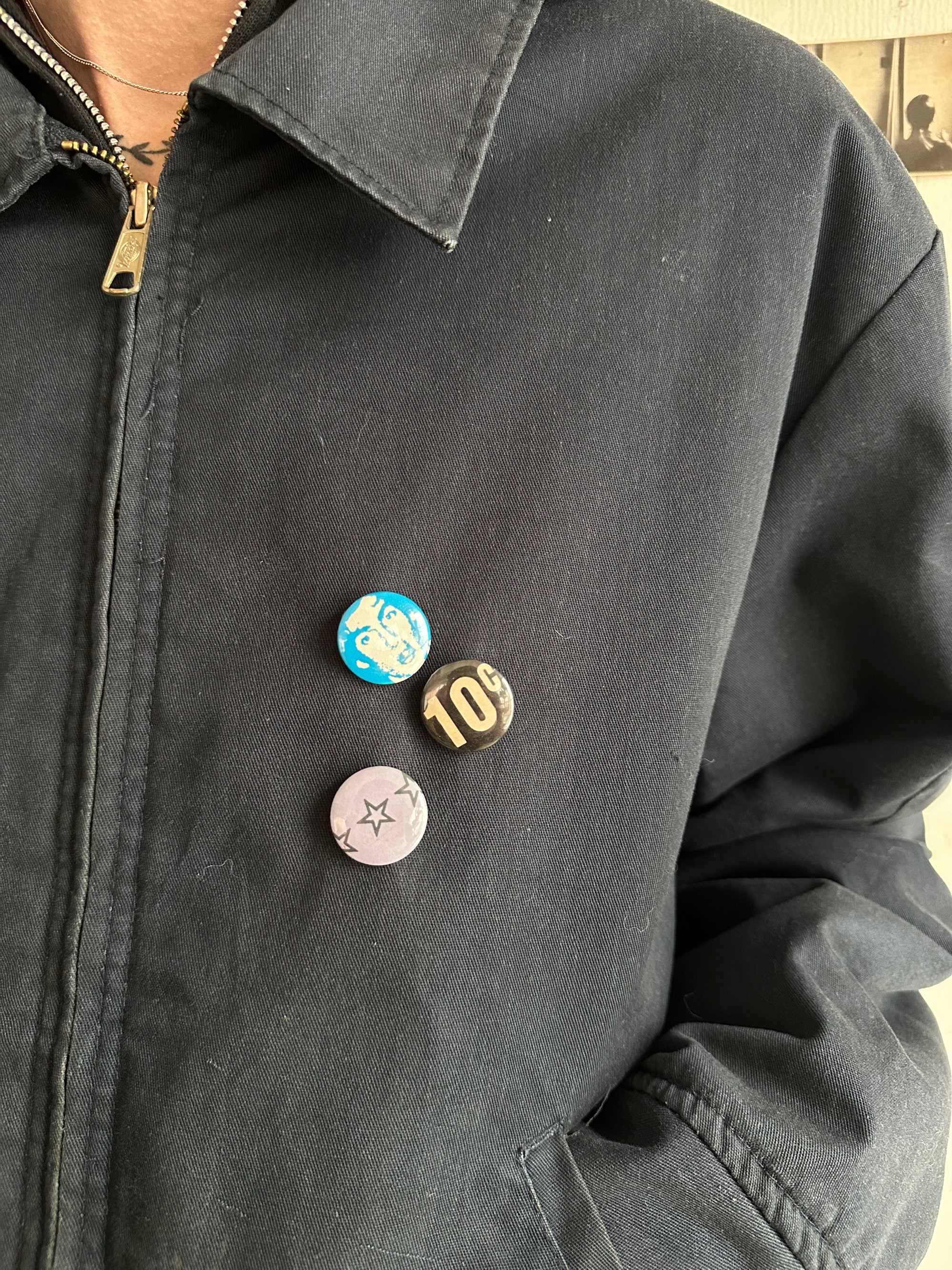 1990s Well Worn Dickies Work Jacket W/ Pins