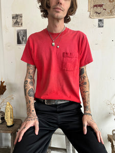 1980s Faded Red Pocket Tee (M/L)