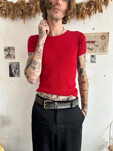 1970s Chopped Ribbed Red Blank (S)