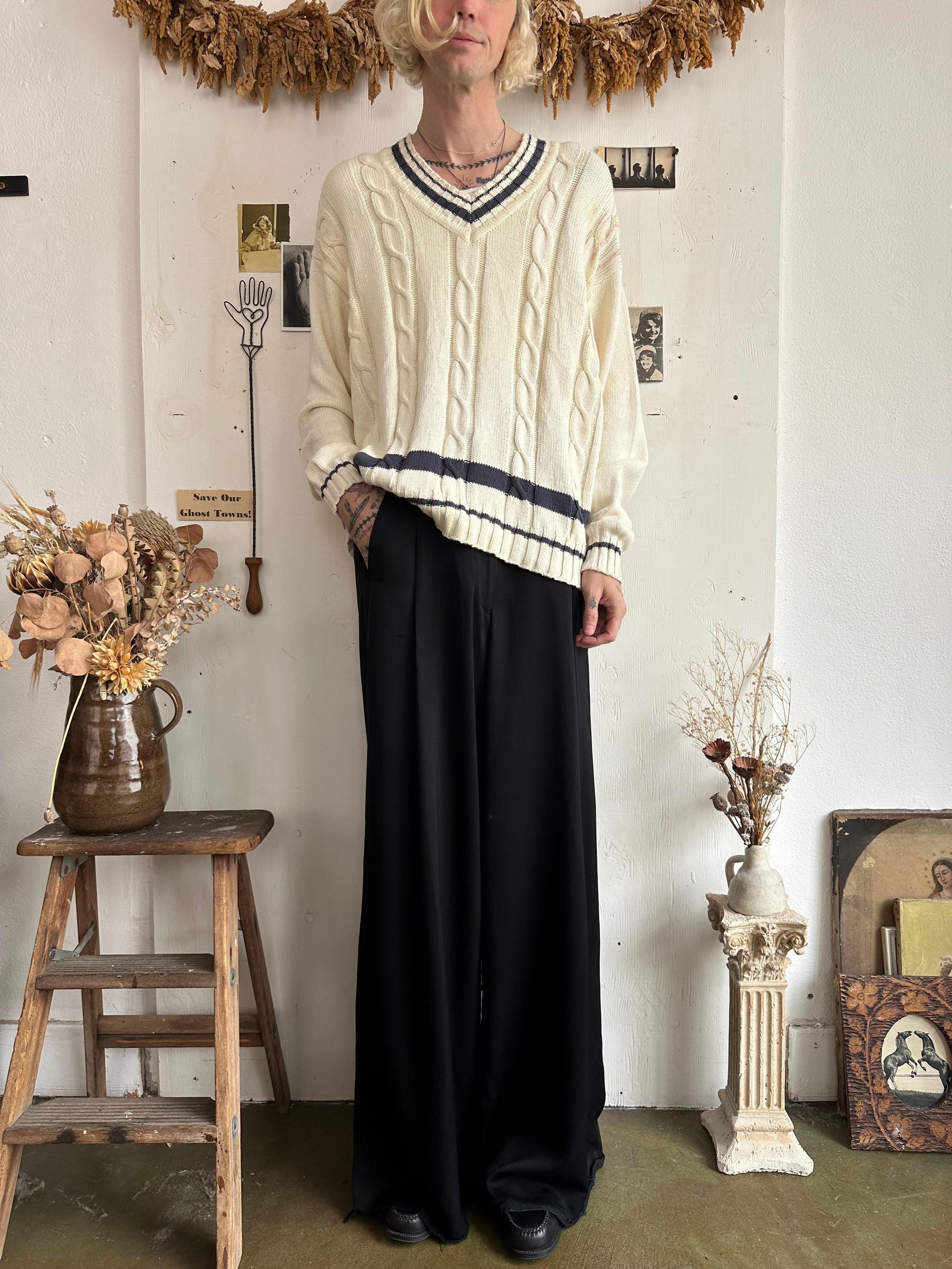 1990s GAP Cotton Knit Tennis Sweater