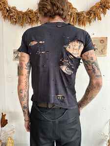 1970s Perfect Thrashed Black Tee (S)