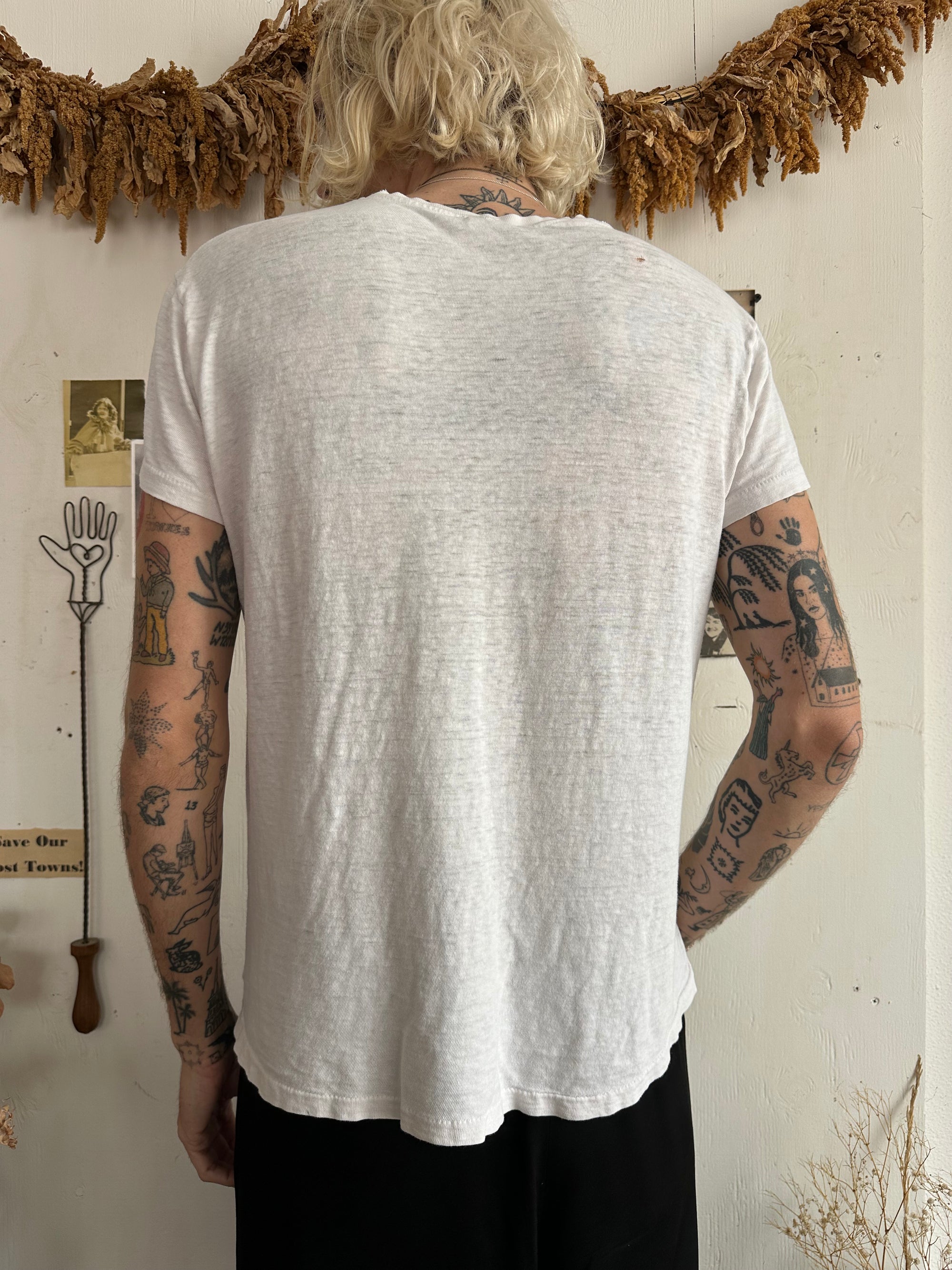 1970s Thrashed White Blank
