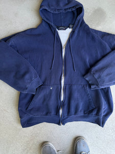 1980s Thermal Lined Faded Zip-Up Hoodie (Boxy XL)