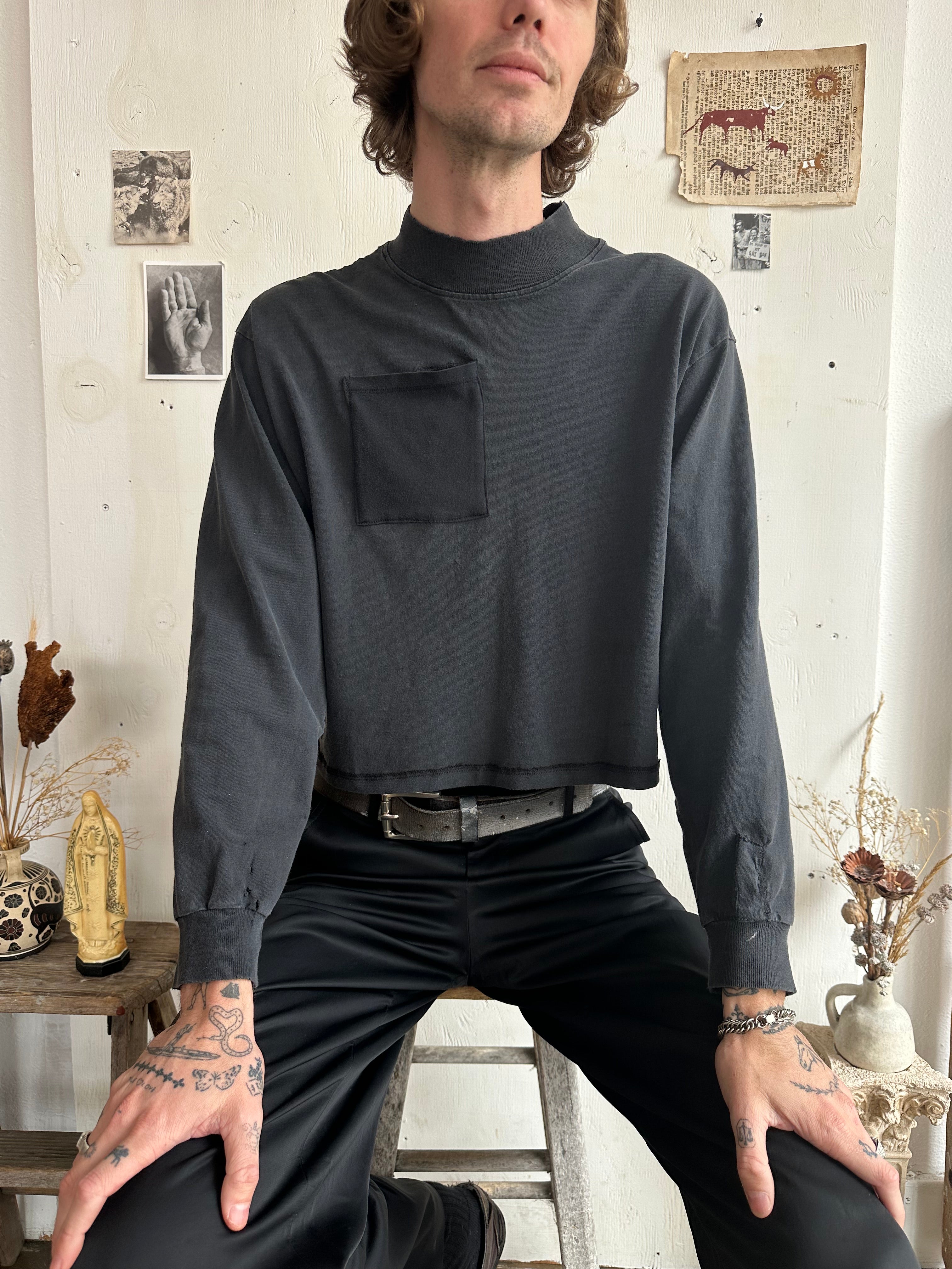 1980s Hand Repaired + Hemmed Mockneck (Boxy S/M)
